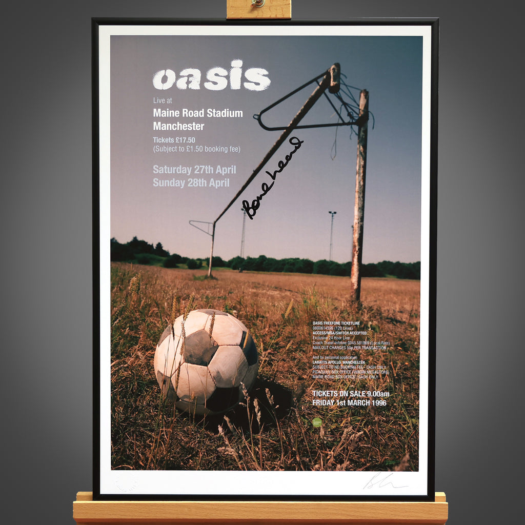 Oasis - Bonehead Signed Live At Maine Road - Gig Poster - New Item