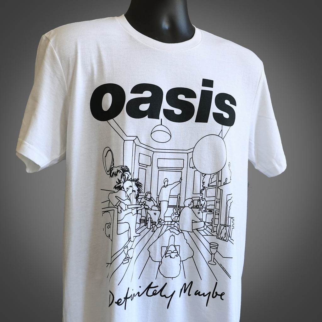 値下げ　oasis プリントTシャツ Mサイズ ホワイト Oasis Definitely Maybe Illustration T Shirt White - New Item