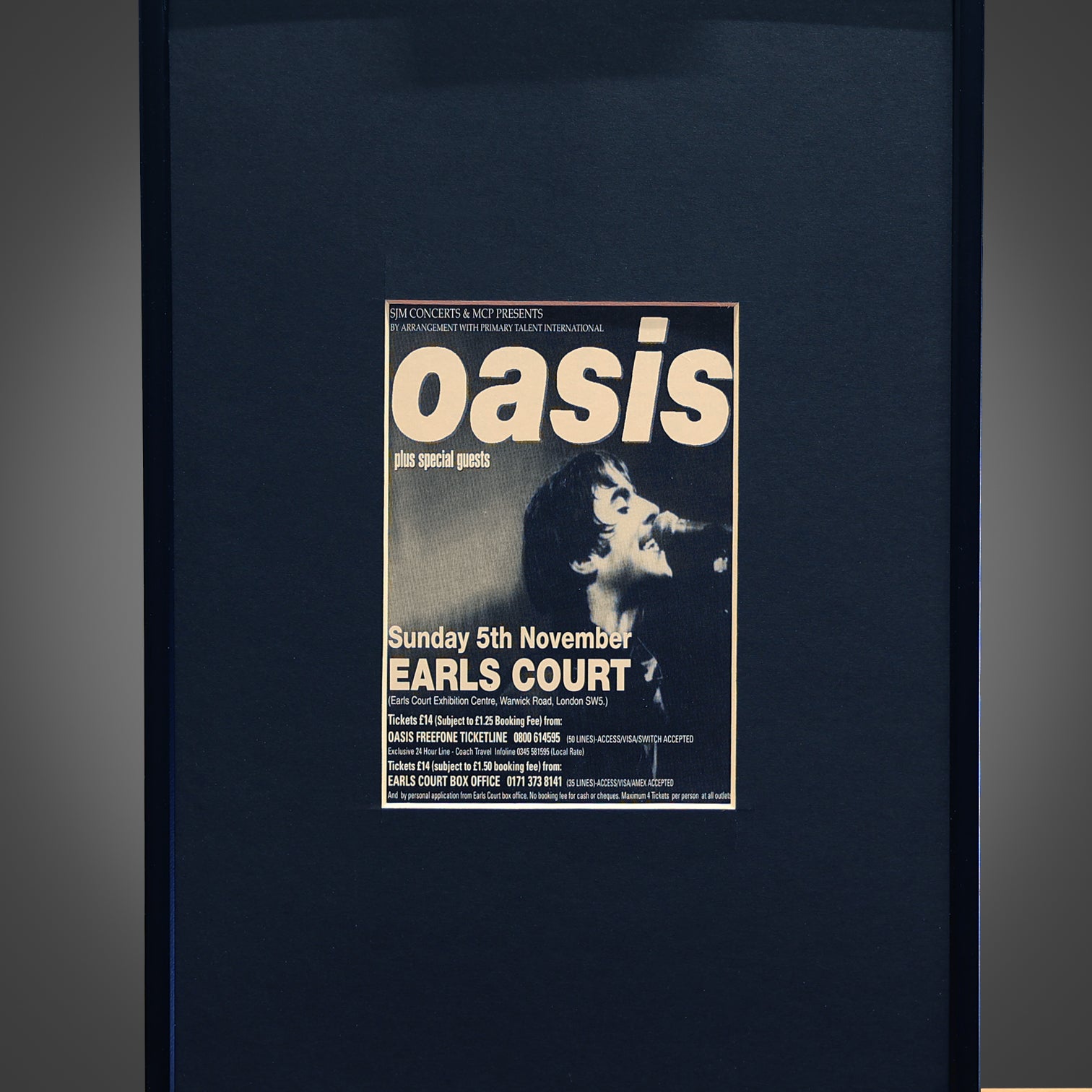 Oasis - Earls Court Sunday 1995 original press ad - New Item