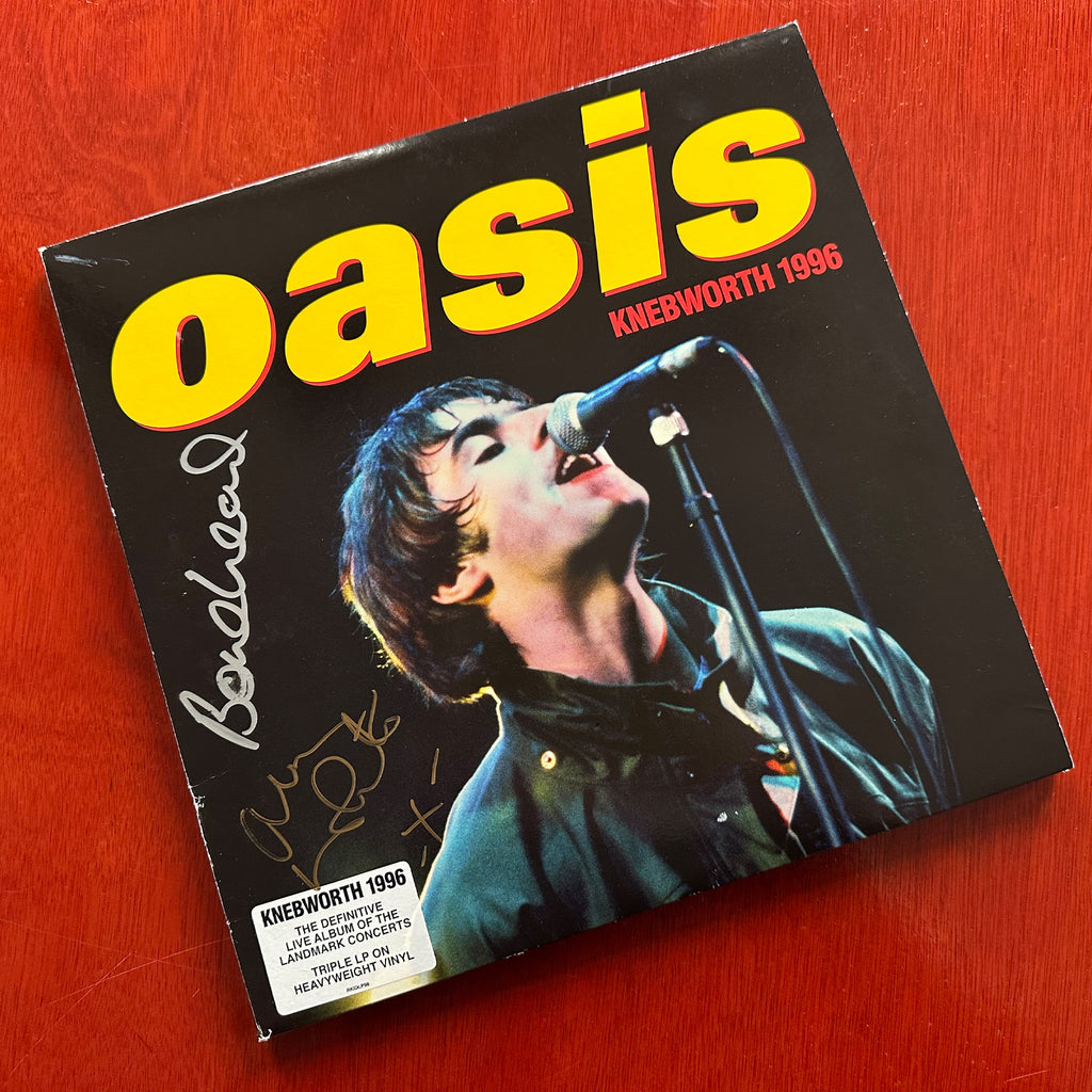 Oasis - Alan White & Bonehead Signed Knebworth 1996 - Triple Vinyl