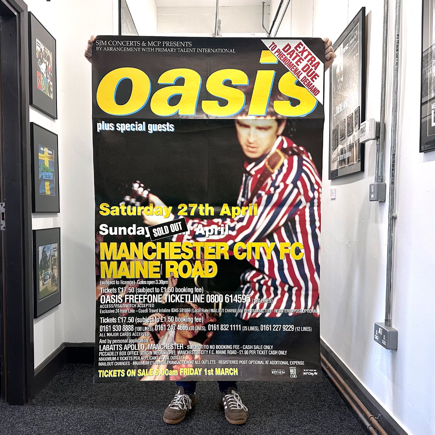 Oasis - Maine Road 1996 Flyposter - New Item – Microdot Boutique