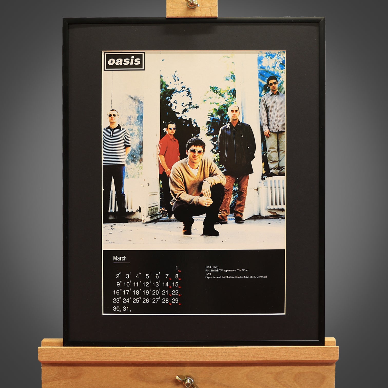 Oasis - March Personalised Calendar.