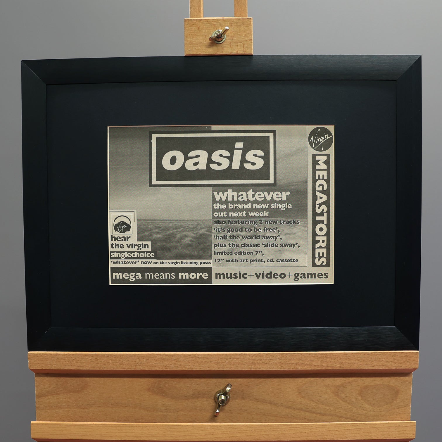 Oasis - Whatever - Virgin Megastore 1994 Press Ad - New Item