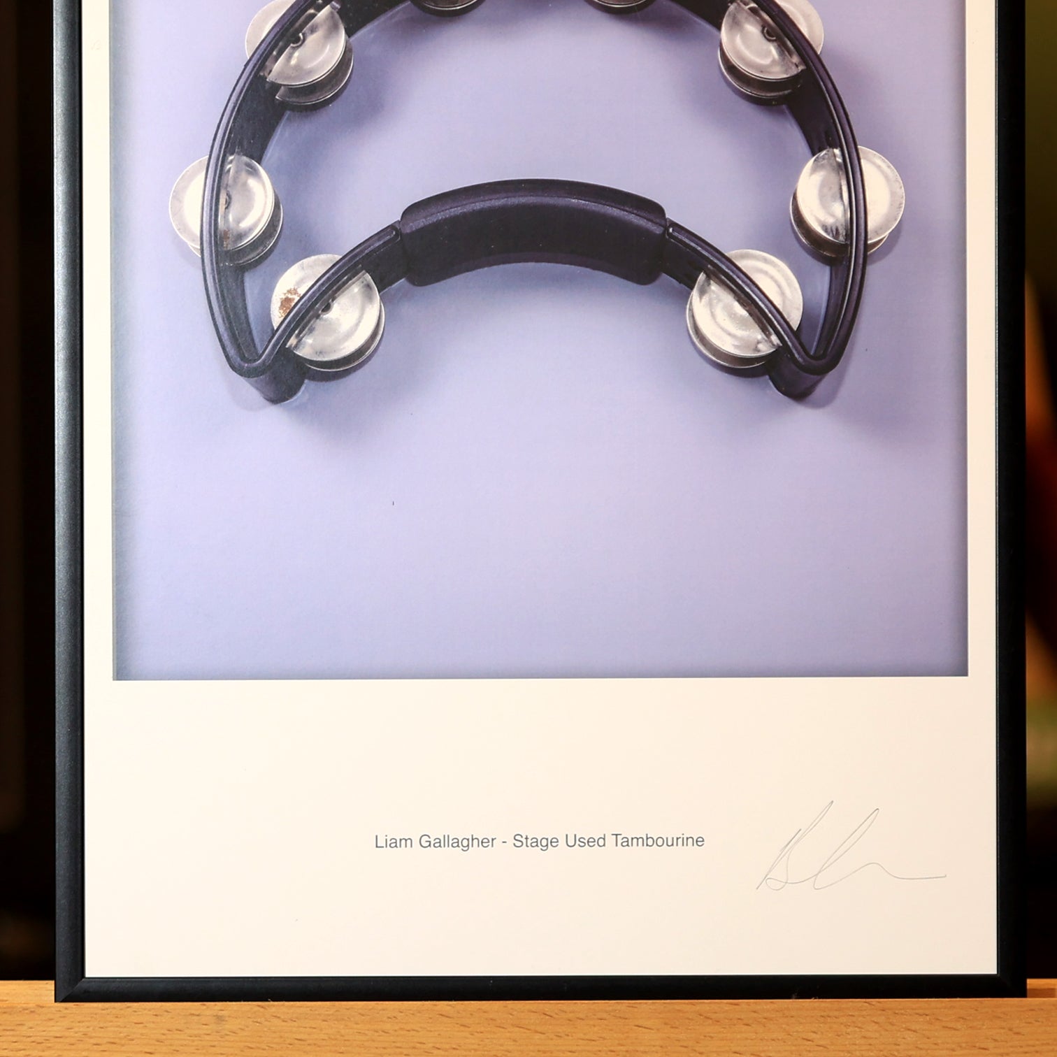 Liam Gallagher - Oasis Stage Used Tambourine Print - New Item