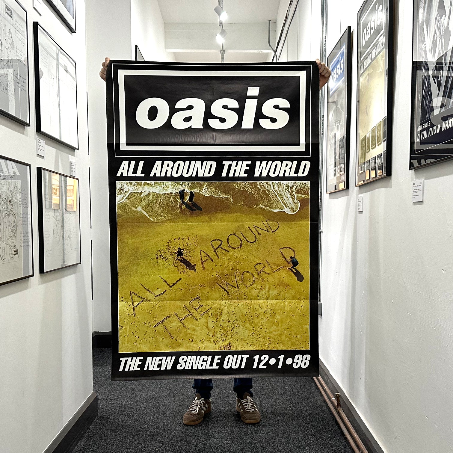 Oasis - All Around The World ORIGINAL Fly Poster - New Item