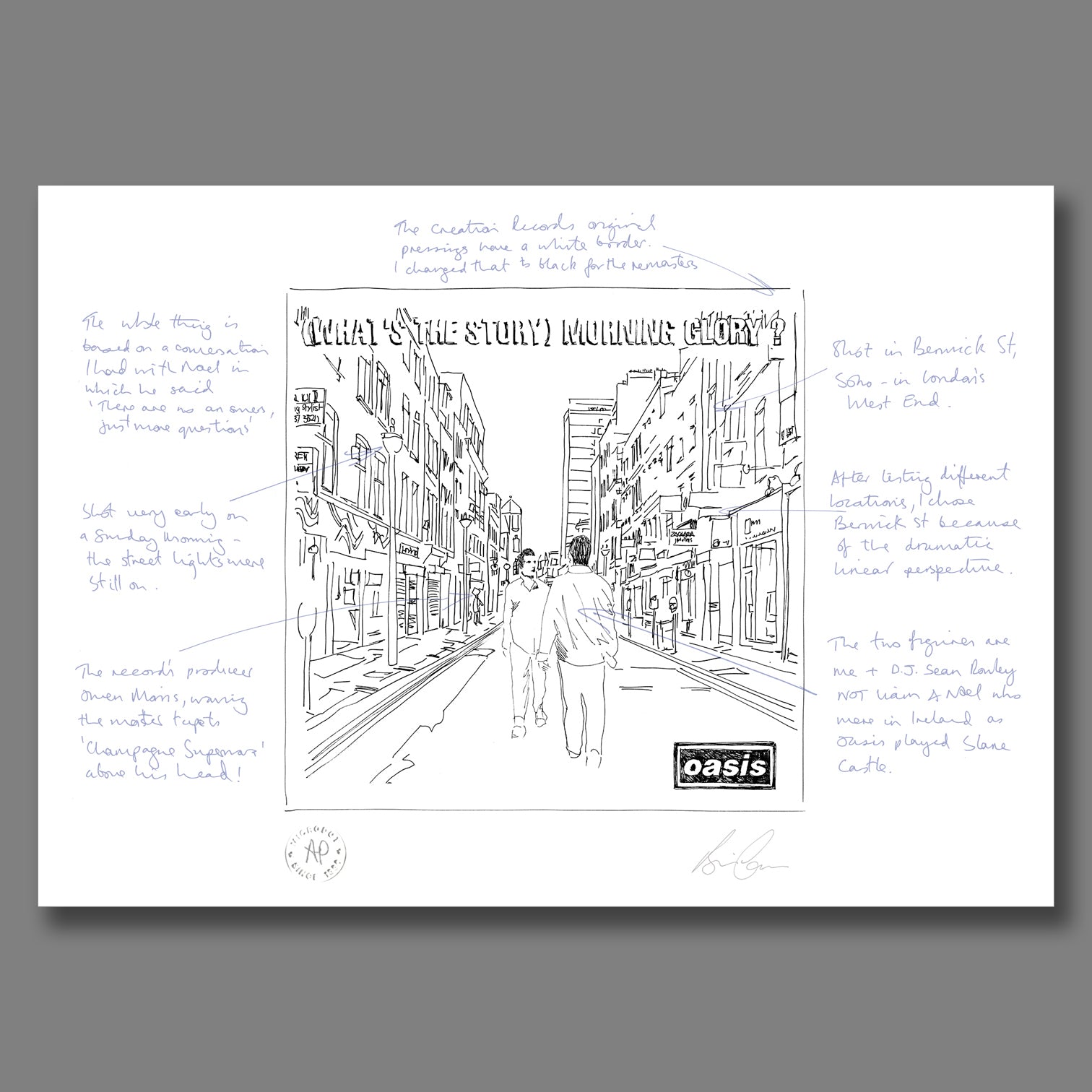 Oasis - (What's The Story) Morning Glory? - Illustration Print - Artists Proof  New Item