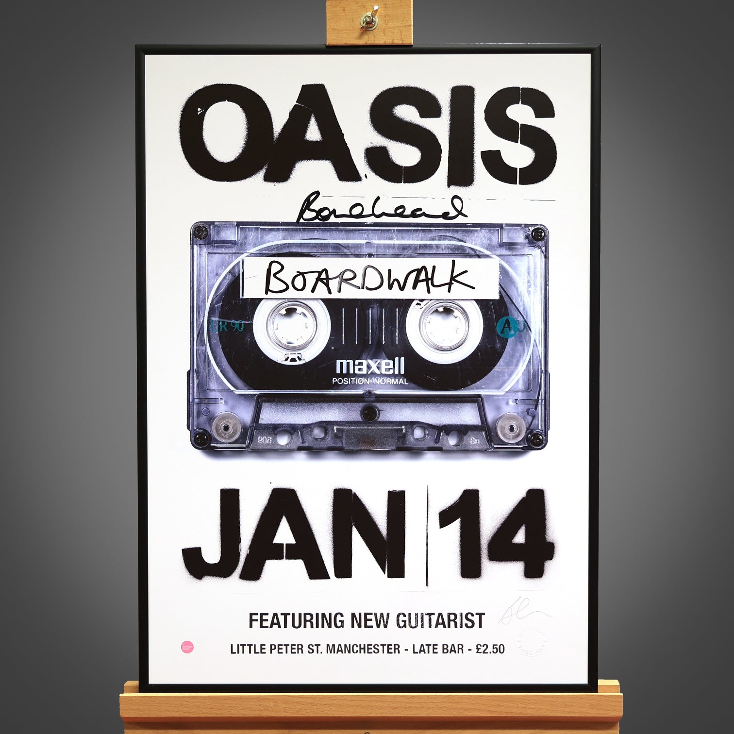 Oasis - Bonehead Signed Live At The Boardwalk - Gig Poster