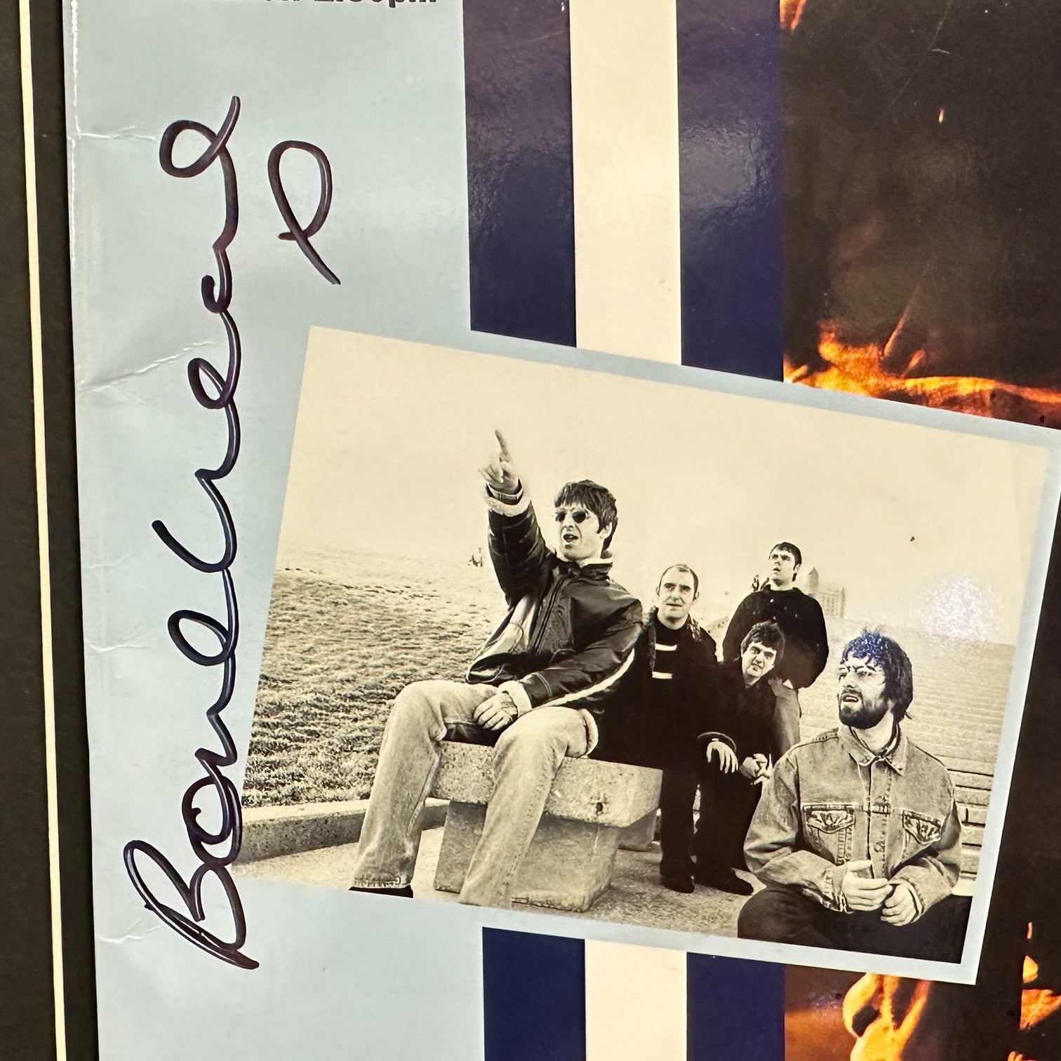 Oasis - Bonehead Signed Maine Road Framed Signed Programme - New Item