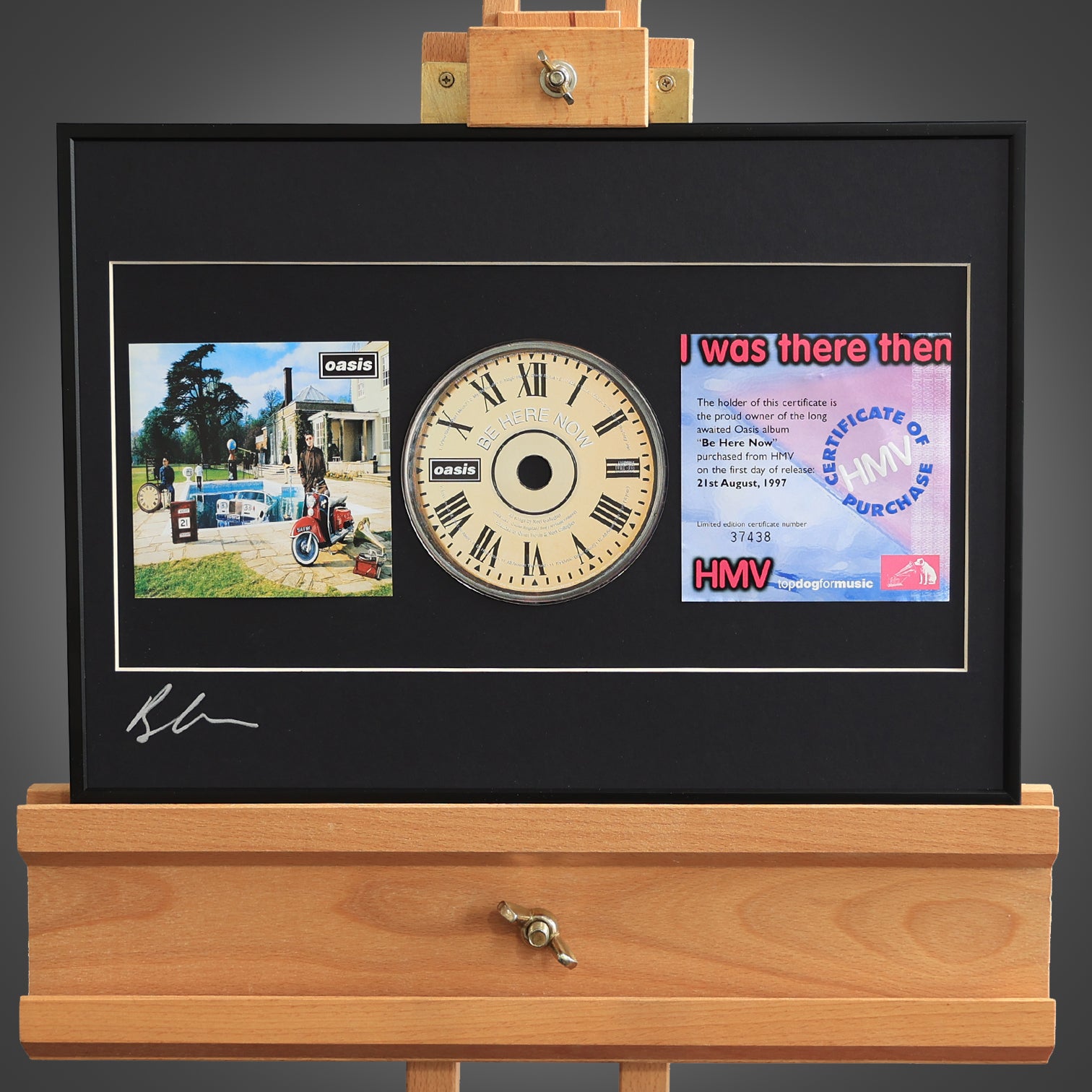 Oasis - Be Here Now / HMV 1st Day Certificate - New Item