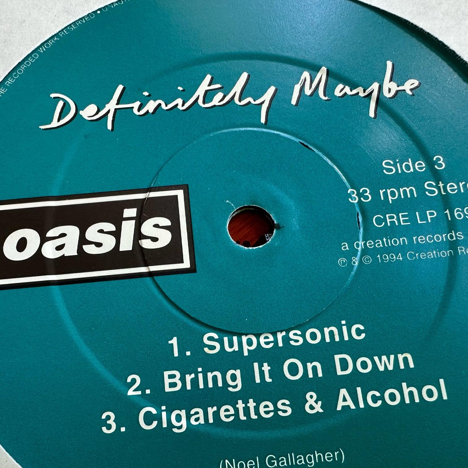 Oasis - UNPLAYED Definitely Maybe Vinyl - First Pressing - Damont - Ne ...
