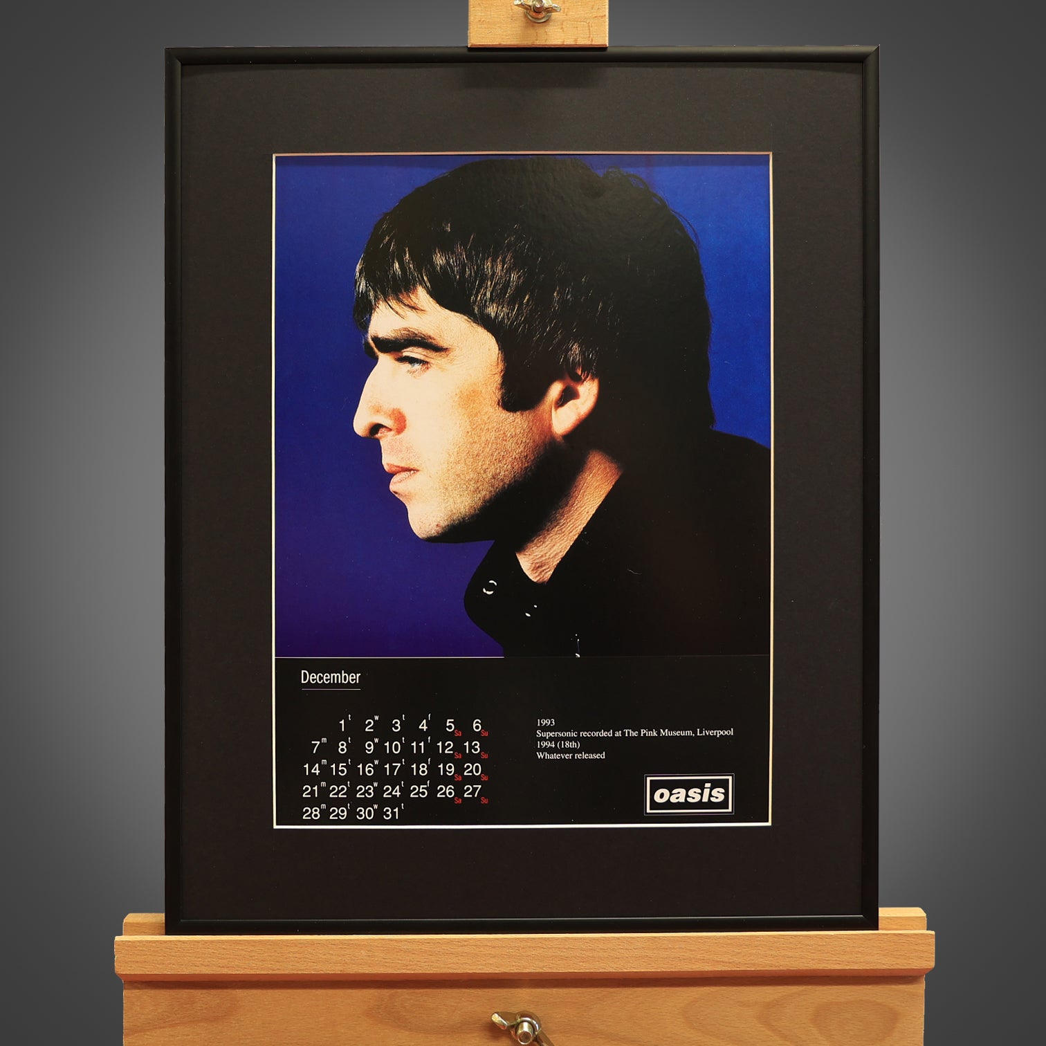 Oasis - December 1998 Personalised Calendar - New Item