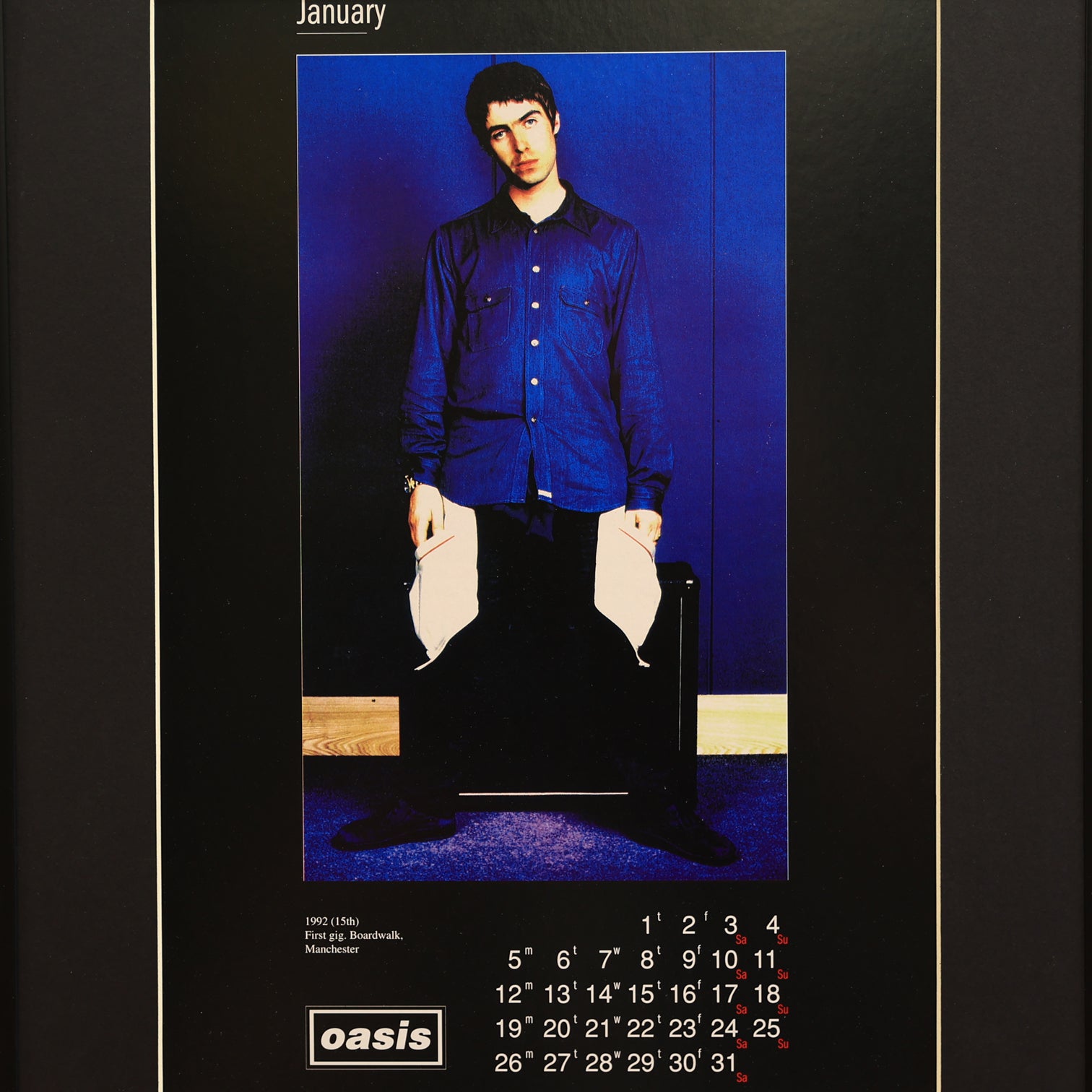 Oasis - January Personalised Calendar.