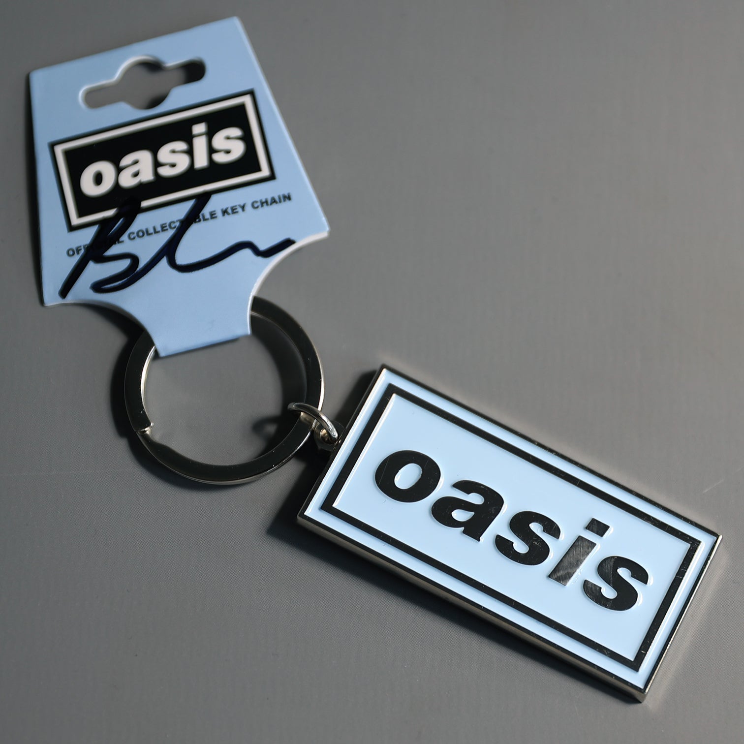 Oasis Sky Blue Classic Logo Keyring - New Item – Microdot Boutique