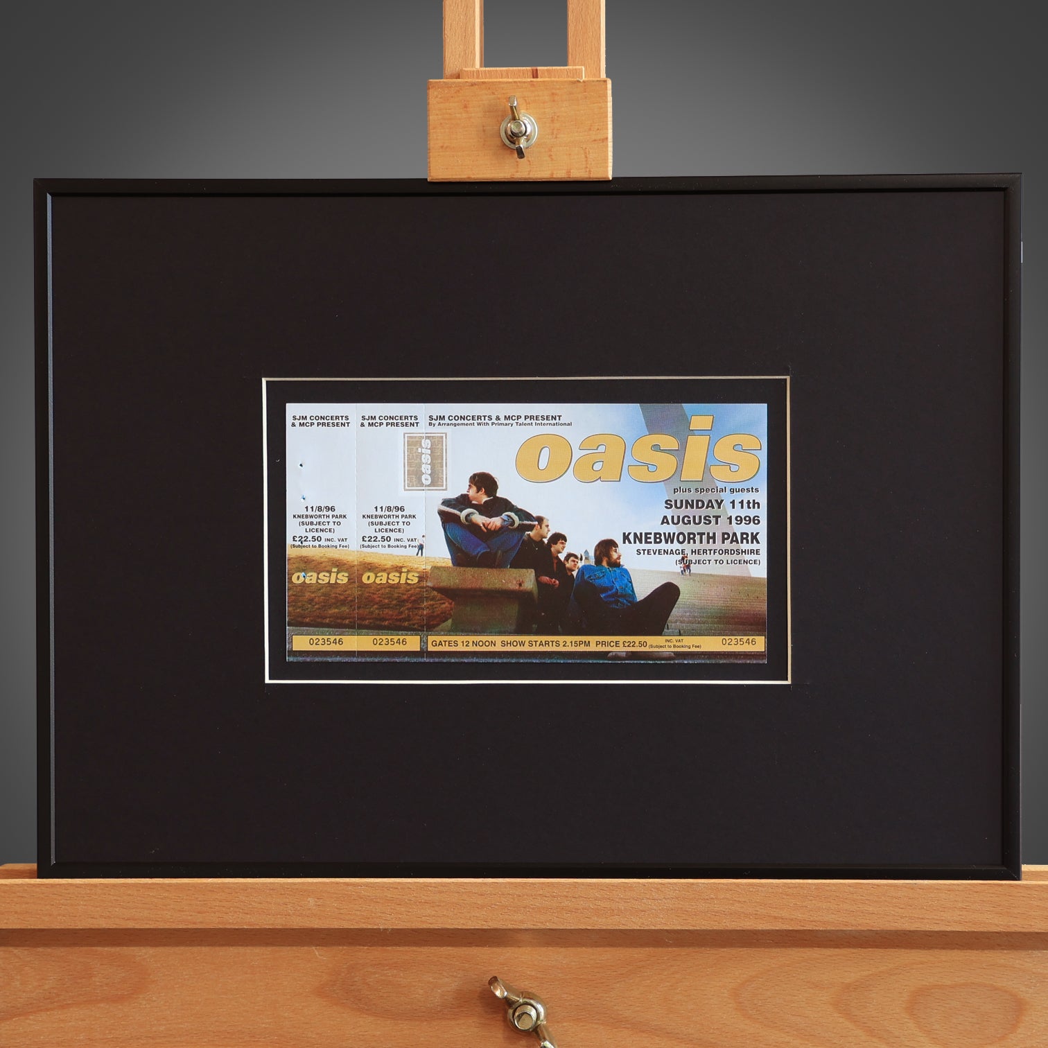 Oasis - RARE - DOUBLE STUB UNUSED Knebworth 1996 Ticket - New Item