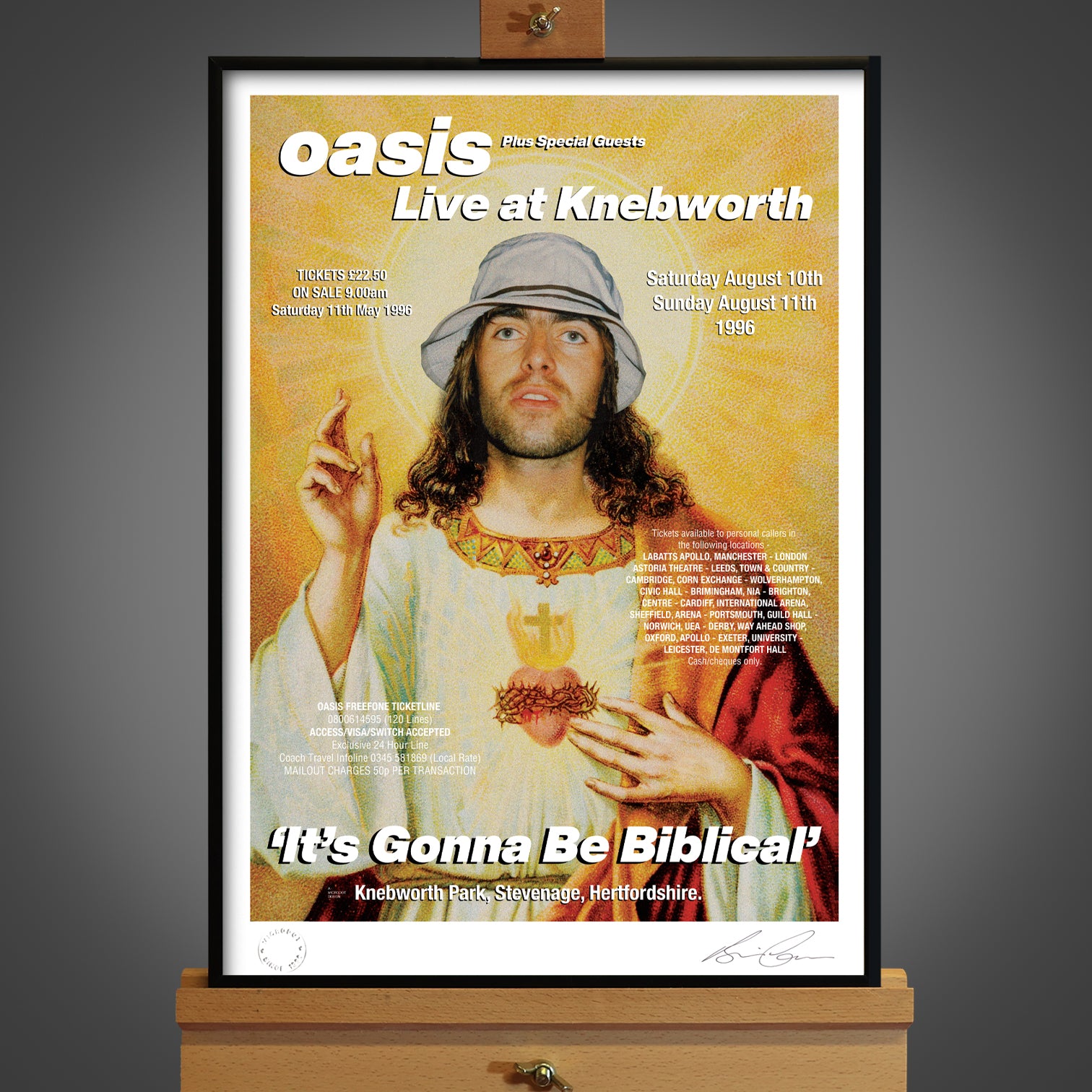 Oasis - Live At Knebworth- Gig Poster - New Item