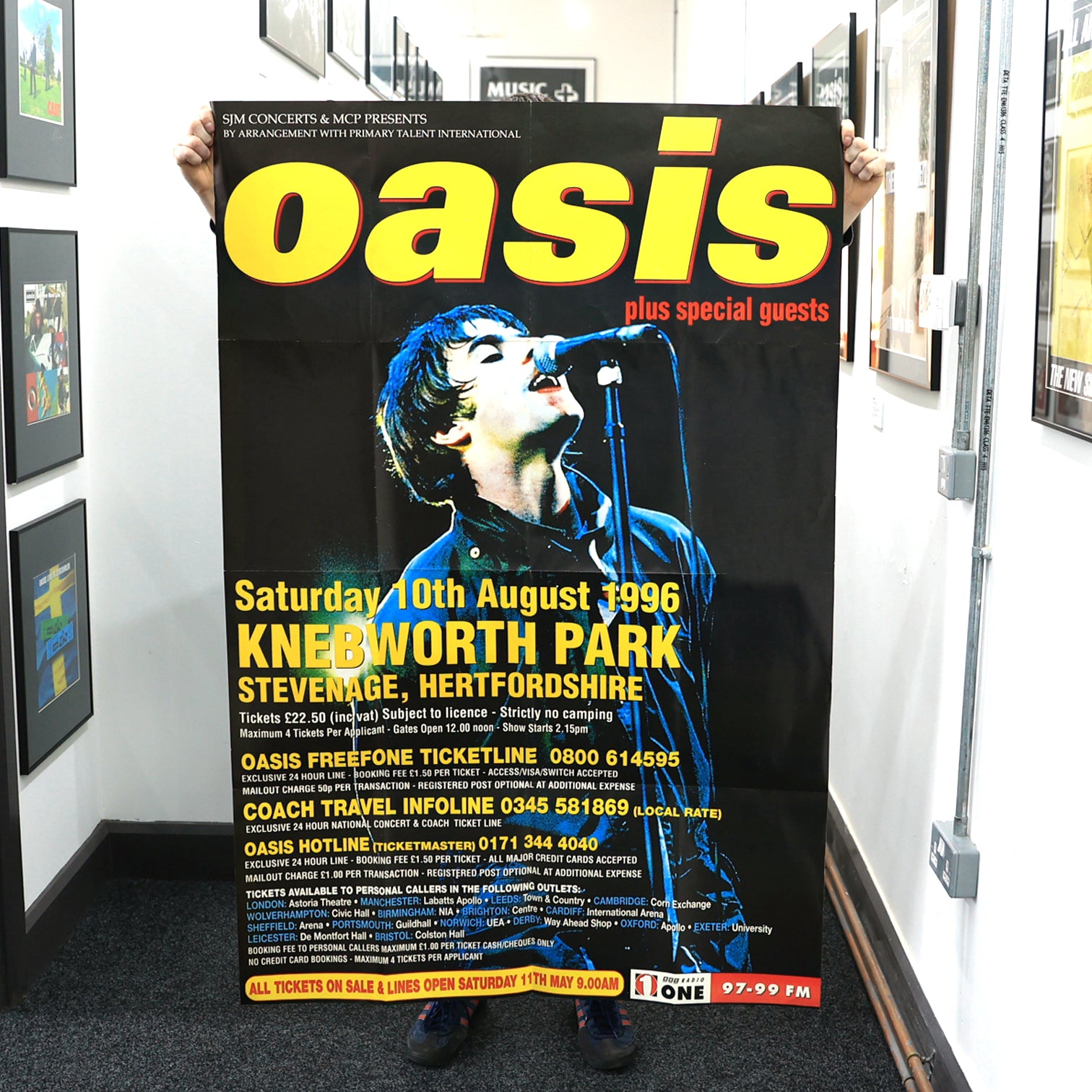 Oasis - Knebworth Flyposter - 1996 Original - New Item