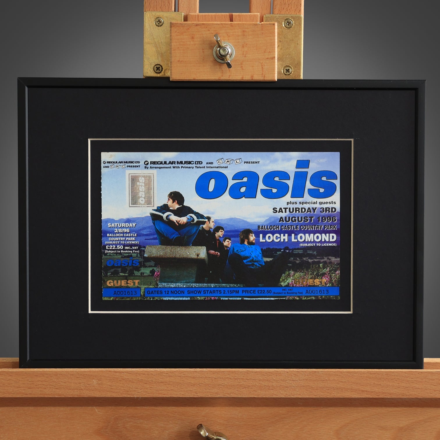 Oasis - UNUSED GUEST Loch Lomond 1996 Ticket Sat - New Item