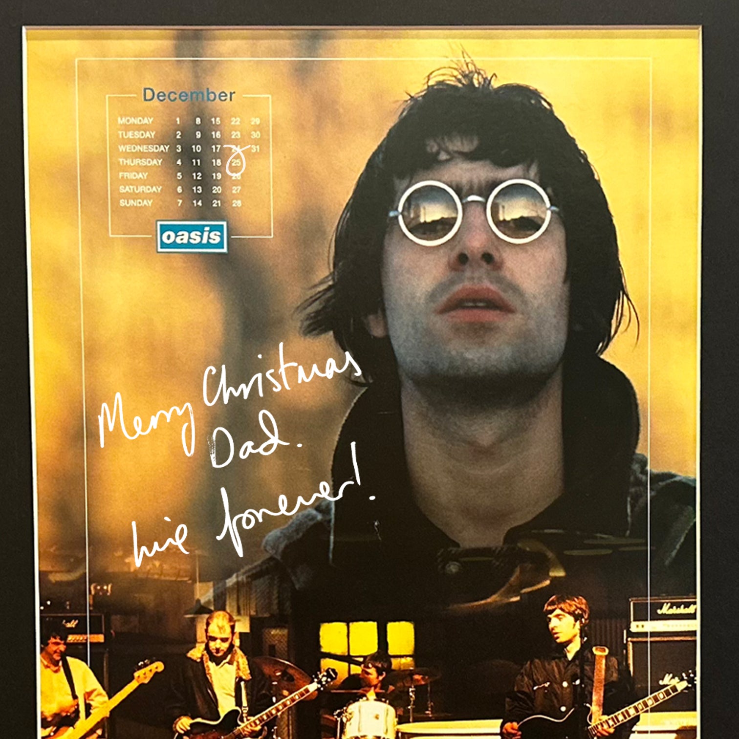 Oasis - December 1997 Personalised Calendar - New Item