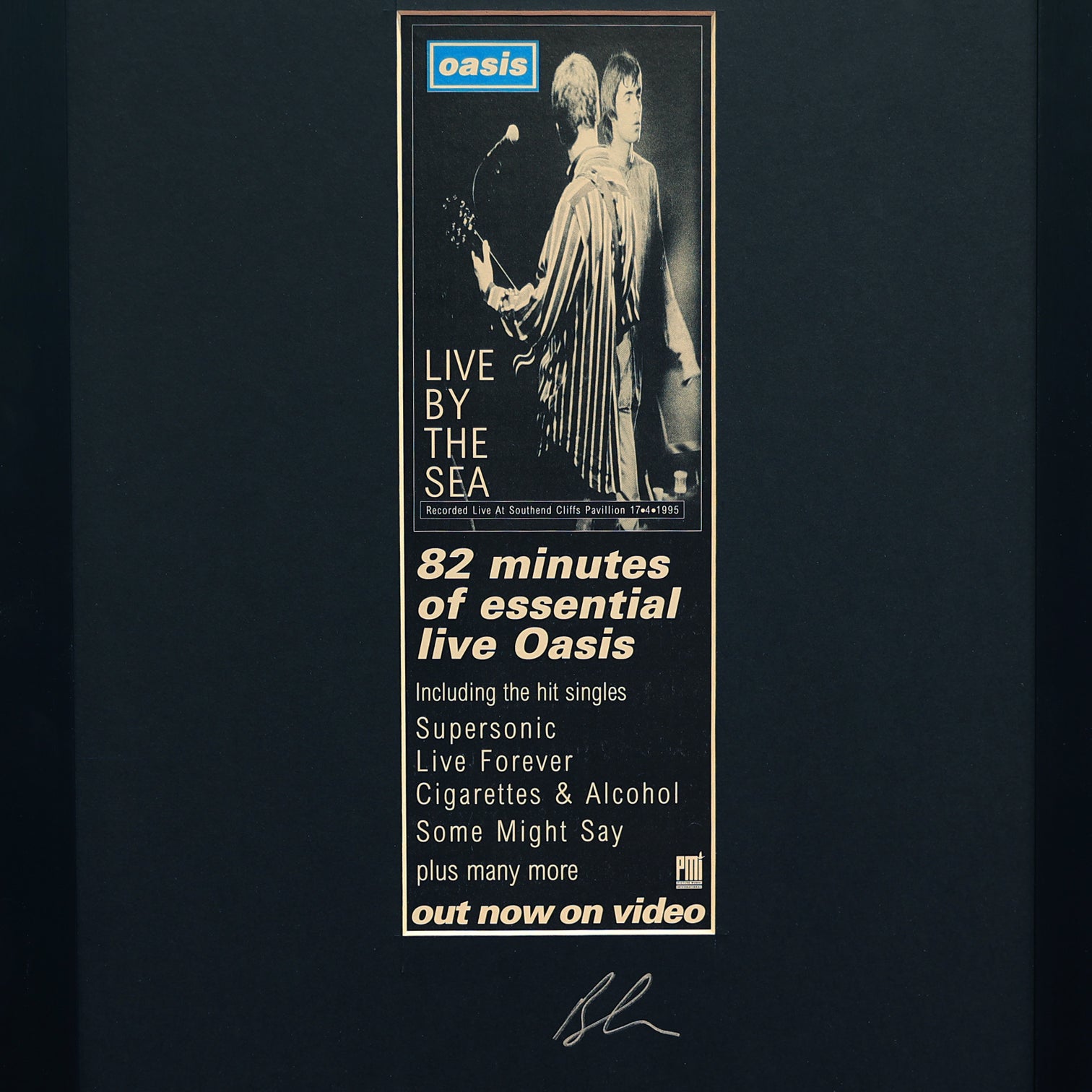 Oasis - Live By The Sea - Original Framed Press AD - New Item