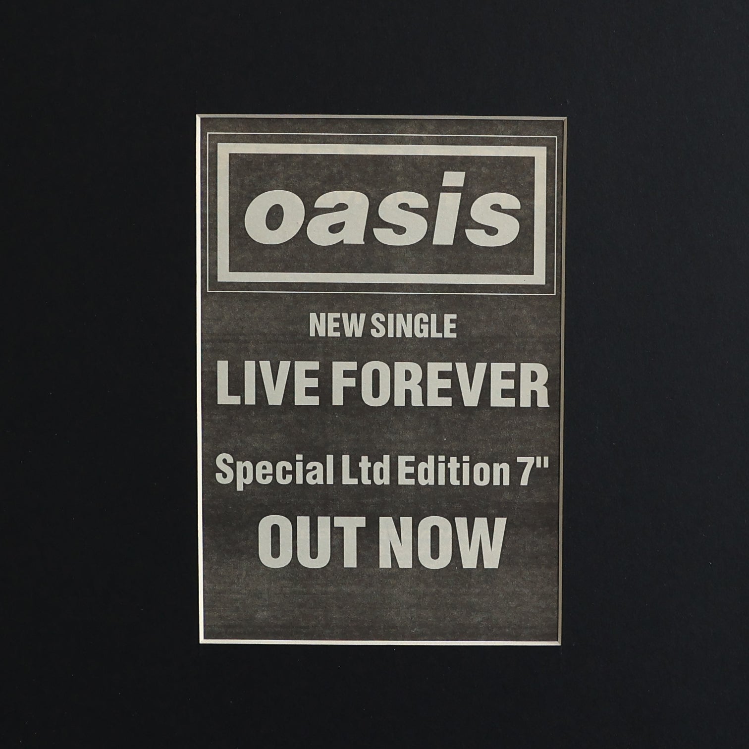 Oasis - Live Forever - Original 1994 press ad - New Item
