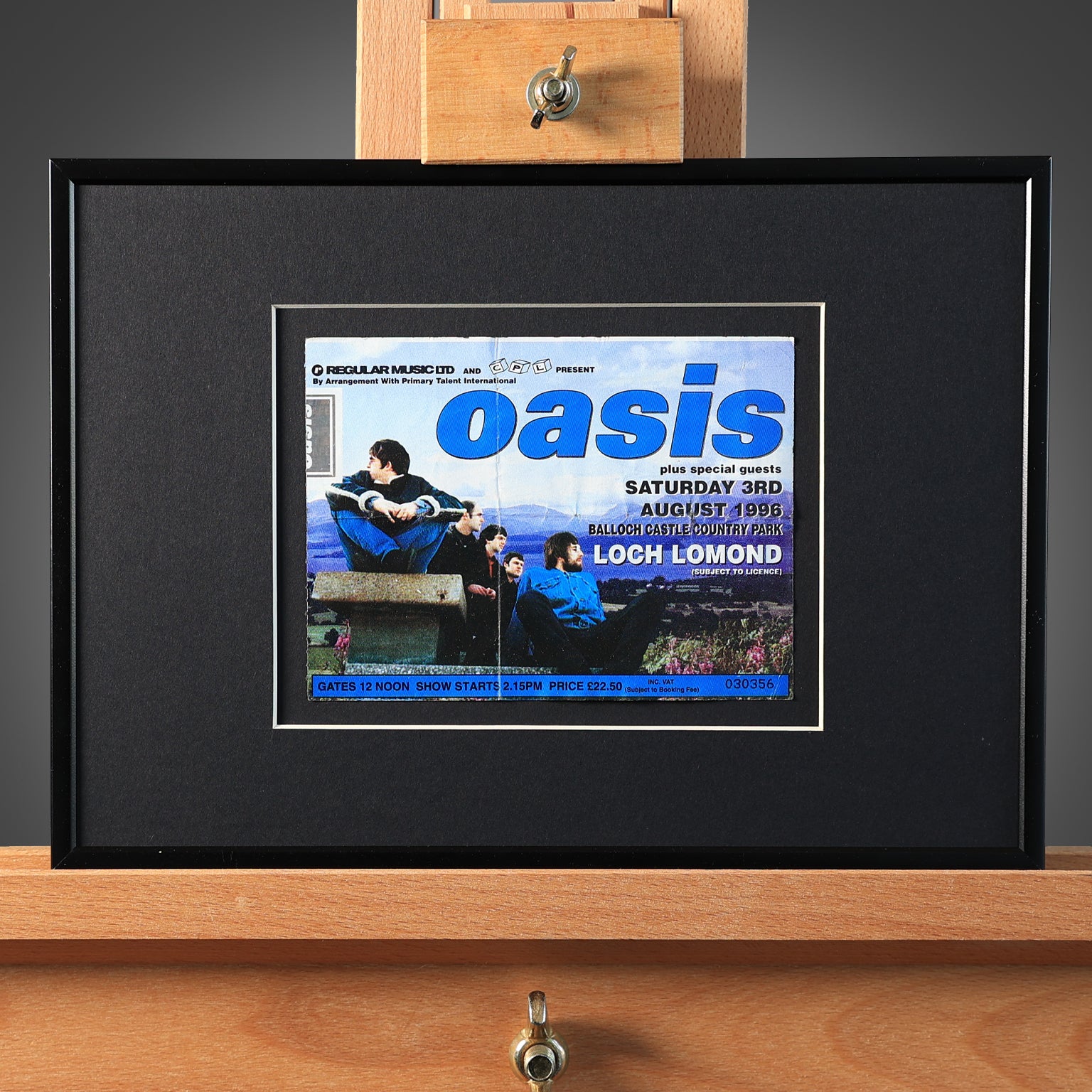 Oasis - Live At Loch Lomond Framed Ticket - New Item