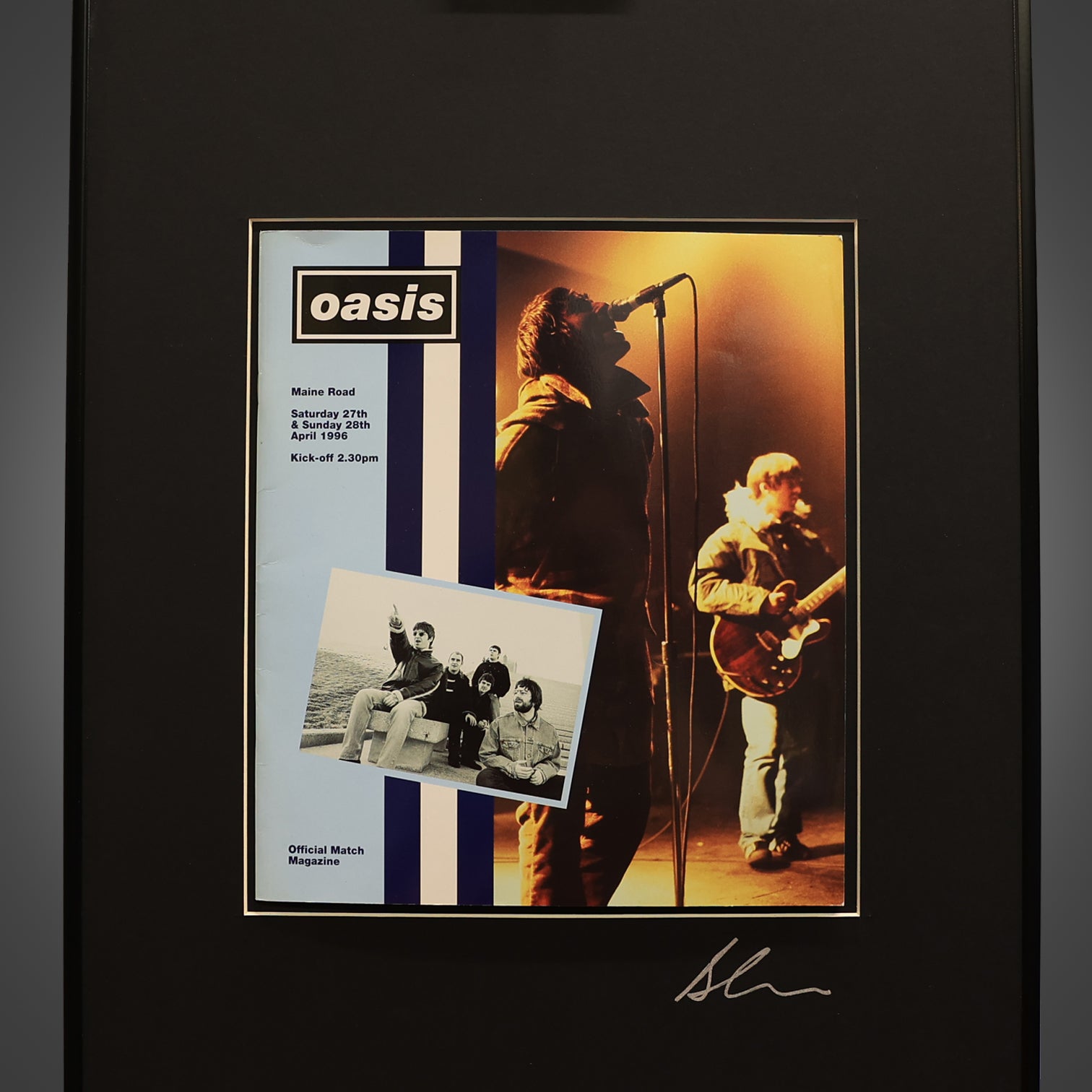 Oasis - Live At Maine Road Framed Signed Programme - New Item