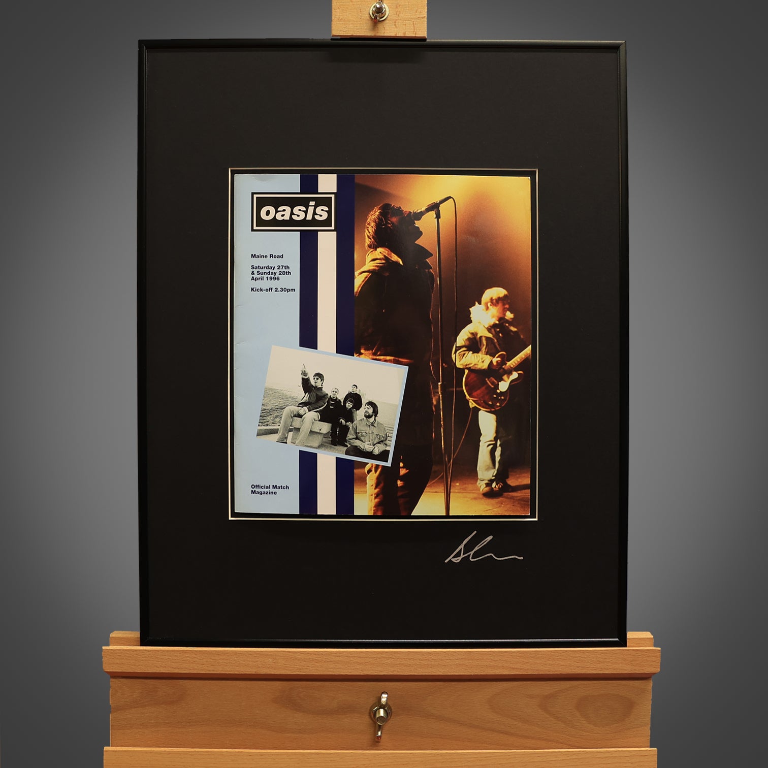 Oasis - Live At Maine Road Framed Signed Programme - New Item
