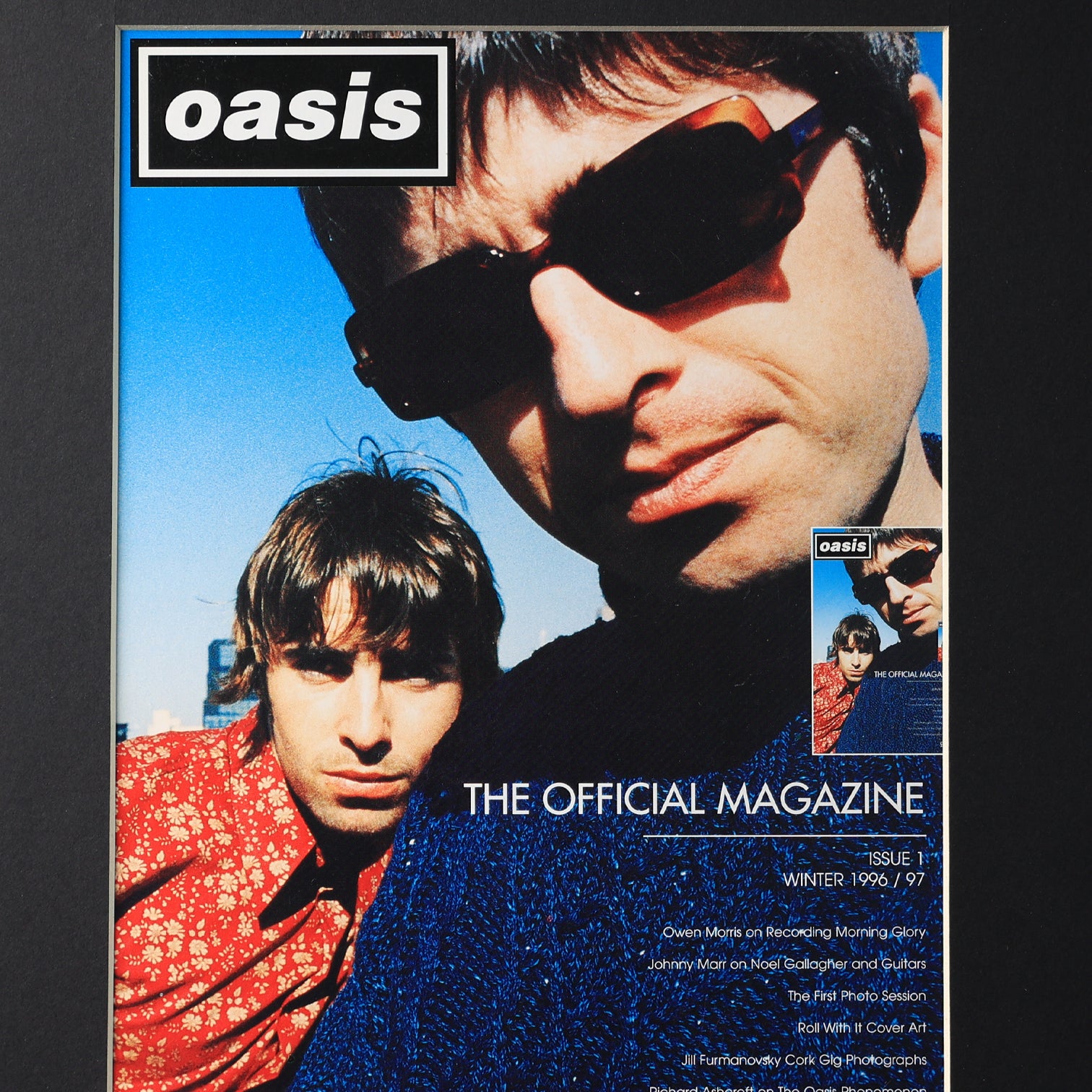 Oasis - The Official Magazine. Framed Cover Proof - New Item