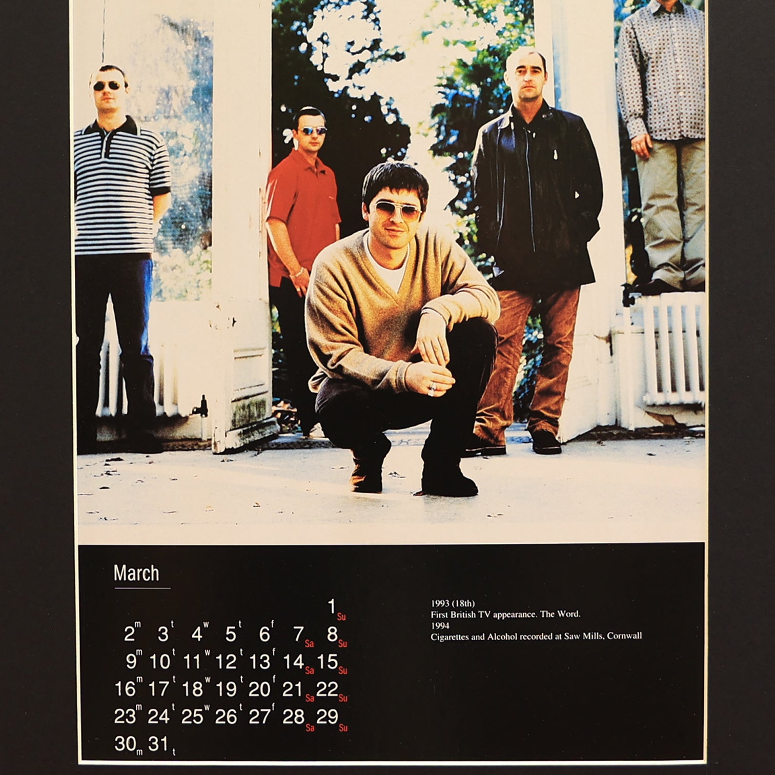 Oasis - March Personalised Calendar.