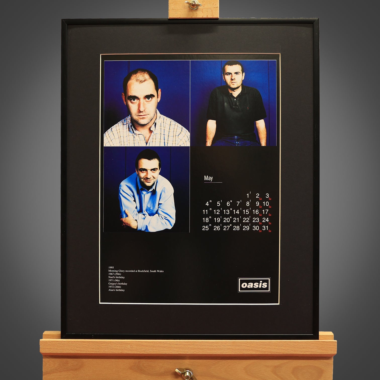 Oasis - May Personalised Calendar.