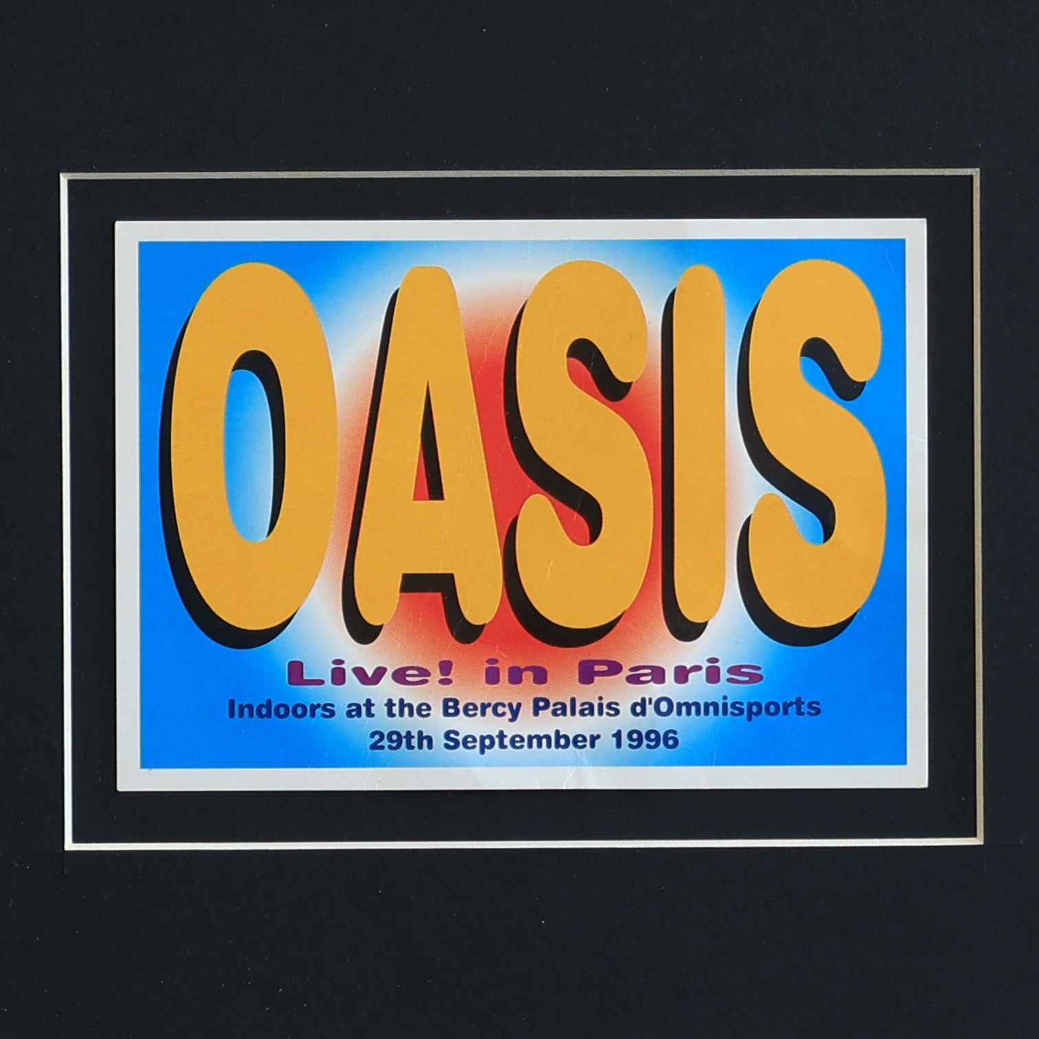 Oasis - Paris 1996 Framed Postcard - New Item