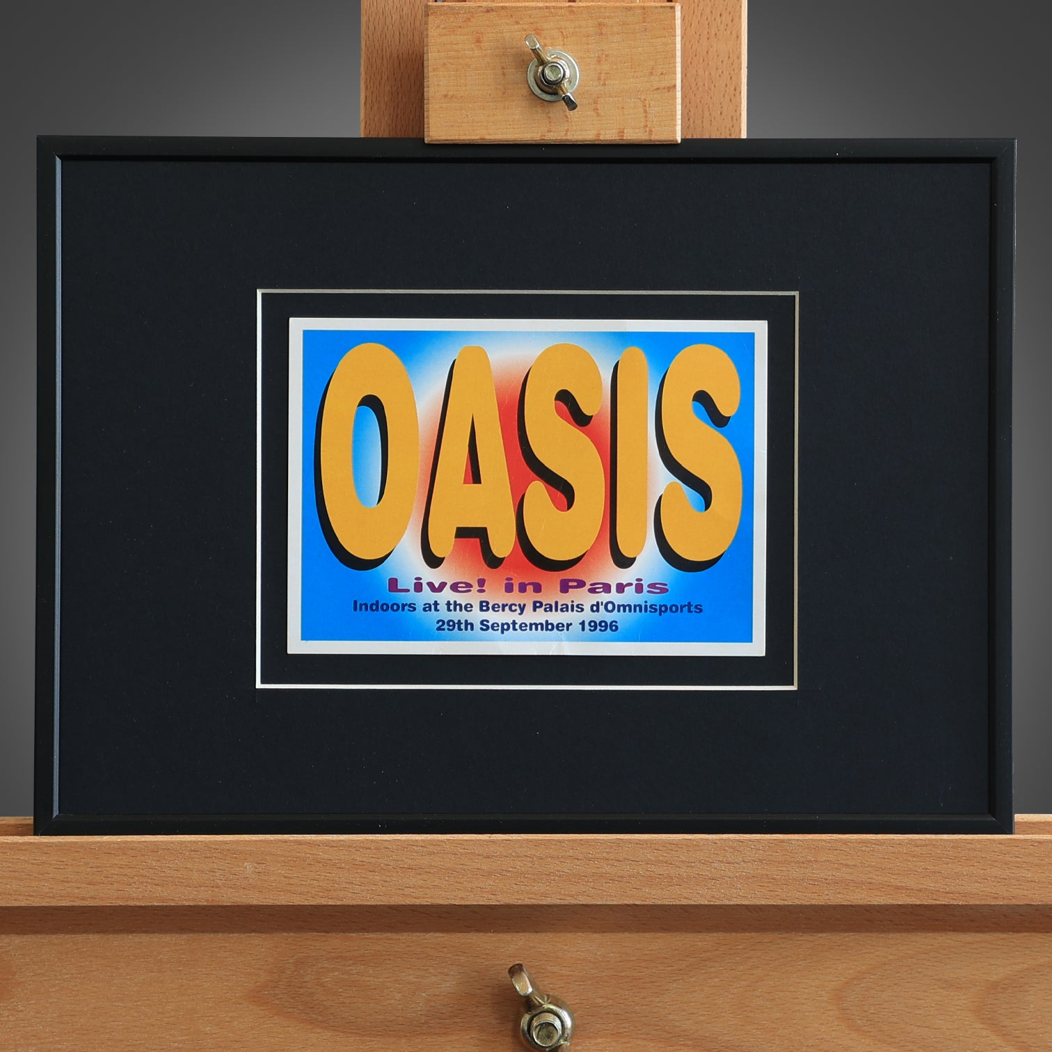Oasis - Paris 1996 Framed Postcard - New Item
