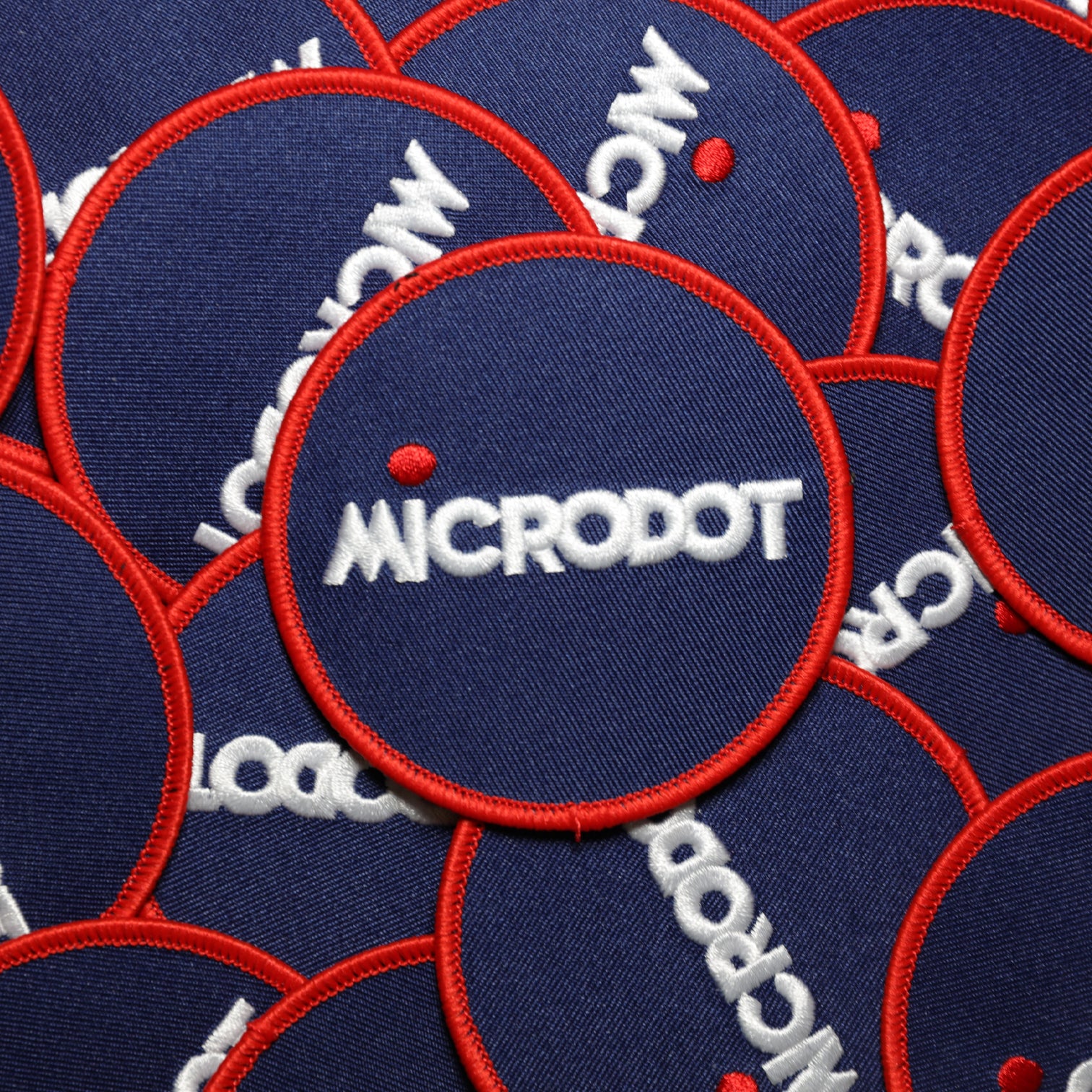 Microdot Logo Woven Patch - With Free Sticker - New Item – Microdot ...