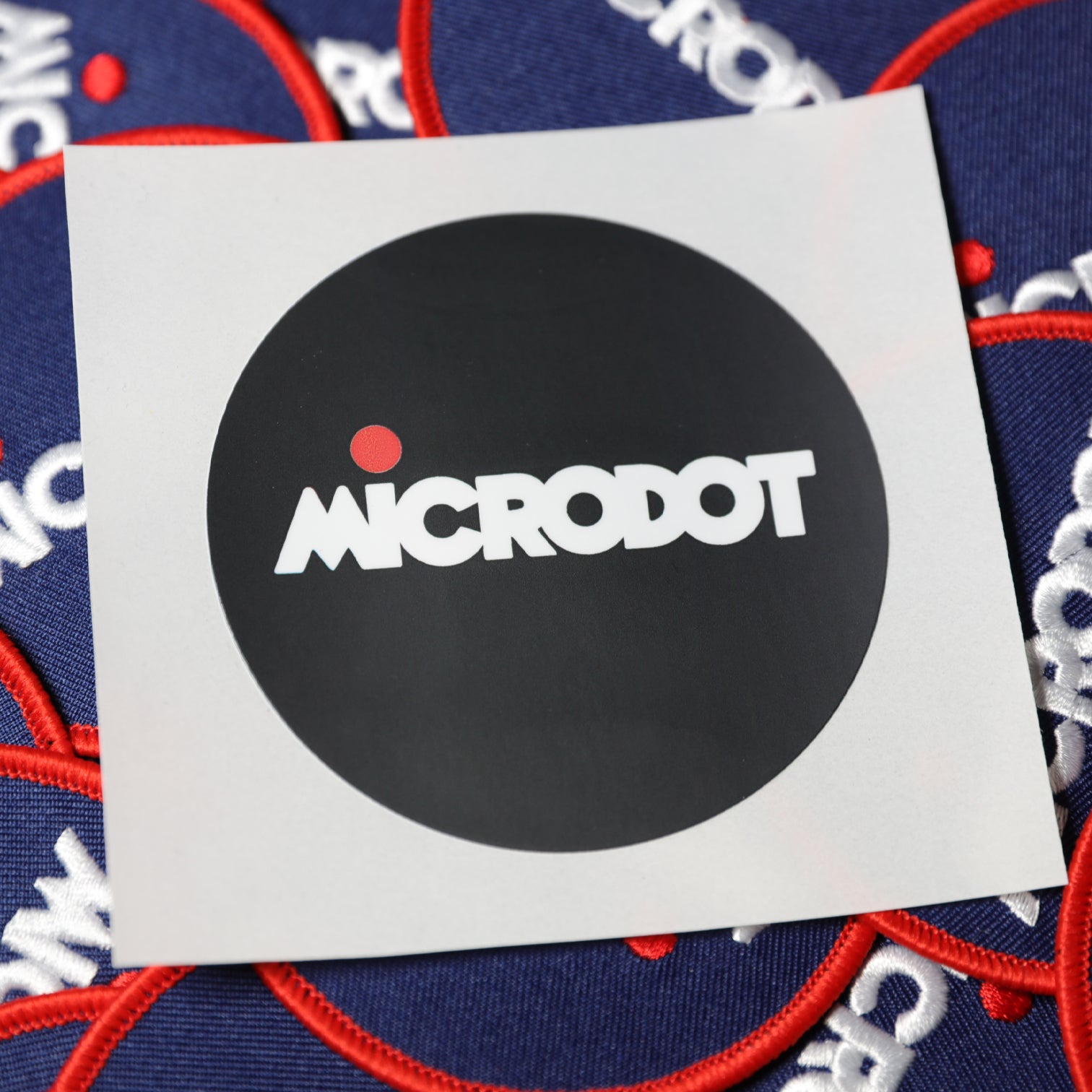 Microdot Logo Woven Patch - With Free Sticker - New Item – Microdot ...