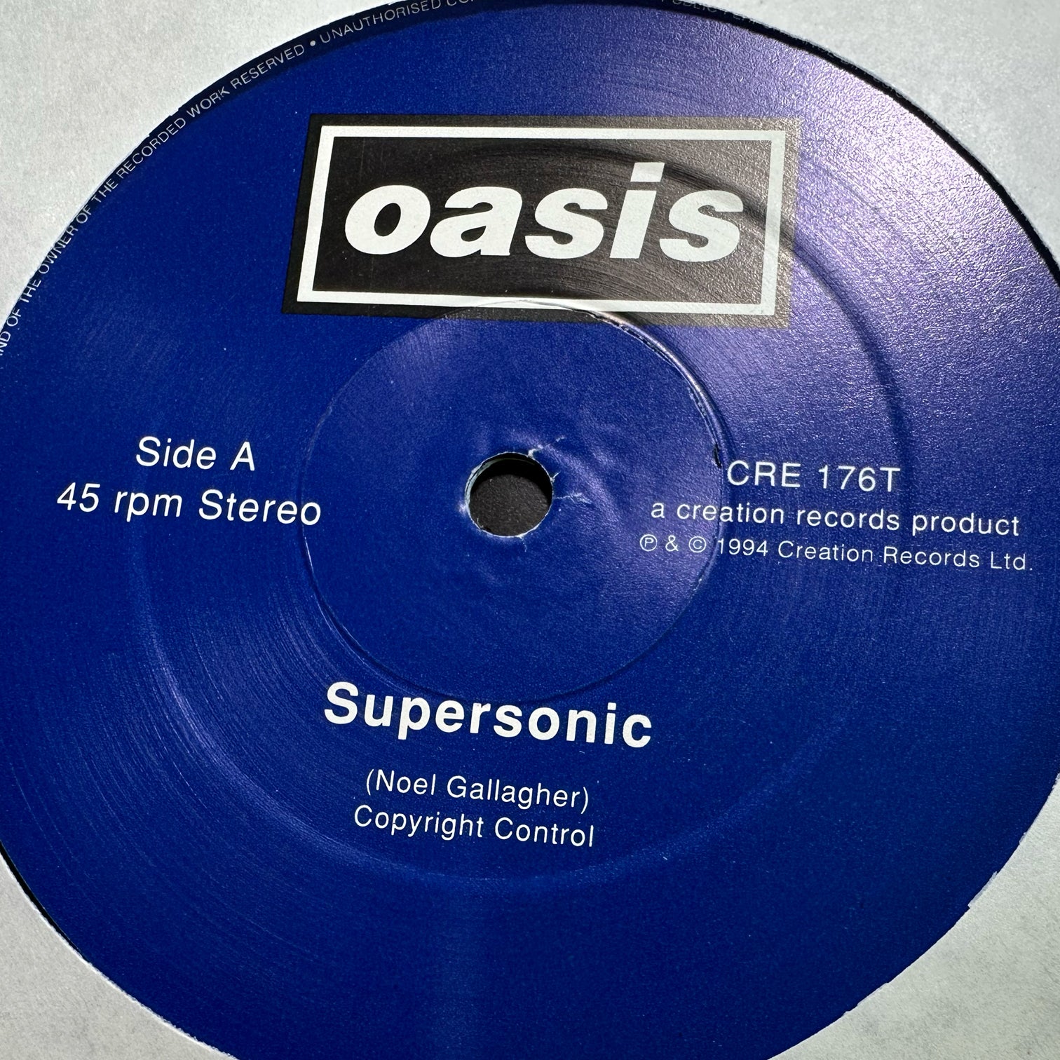 oasis supersonic レコード　12inch CRE 176T Oasis - UNPLAYED Supersonic Vinyl - First Pressing - Damont - New