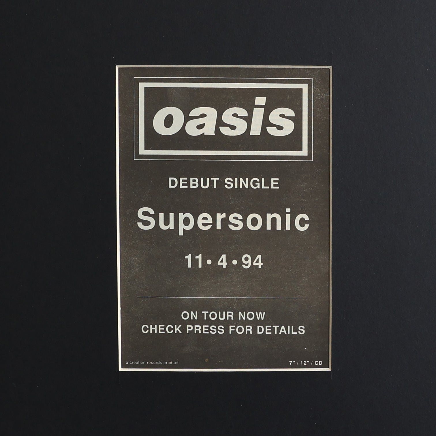 Oasis - Supersonic - Original 1994 press ad - New Item