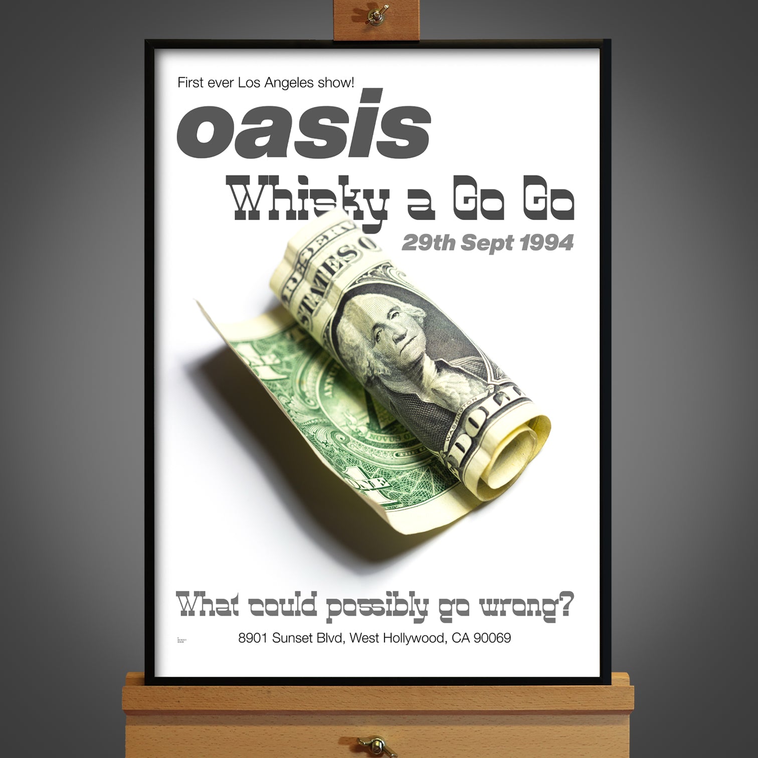 Oasis - Live At The Whisky a Go Go - Gig Poster - New Item