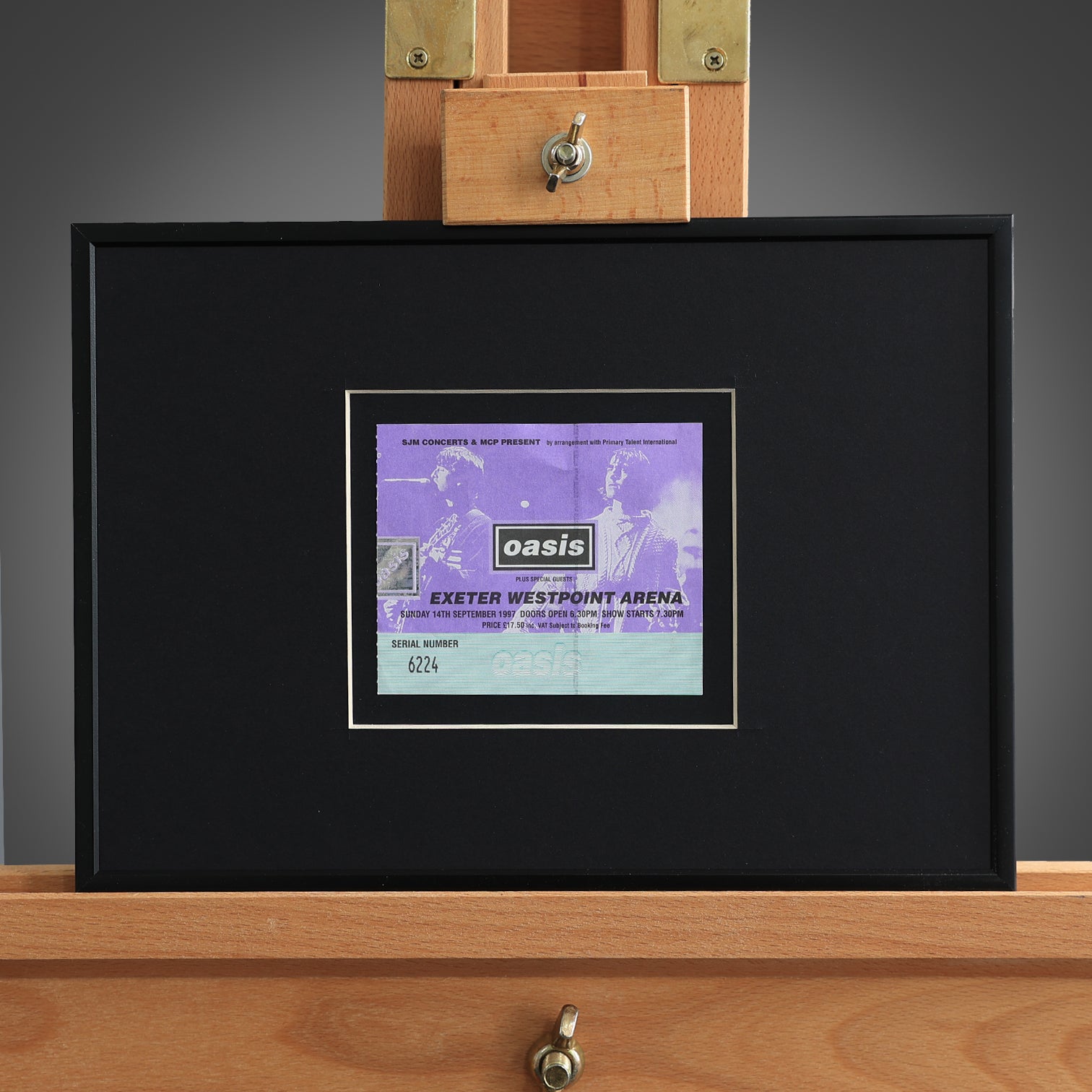 Oasis - Exeter Westpoint 1997 Framed Ticket - New Item