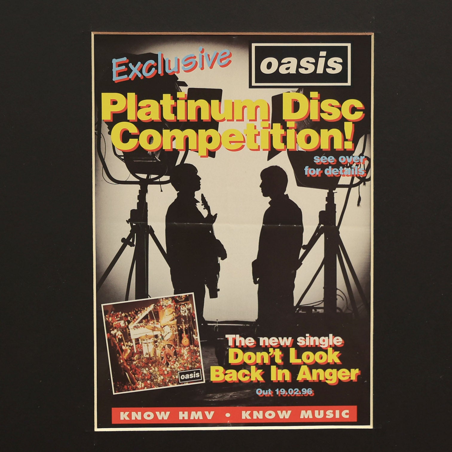 Oasis - Don't Look Back In Anger HMV Original 1996 press ad - New Item