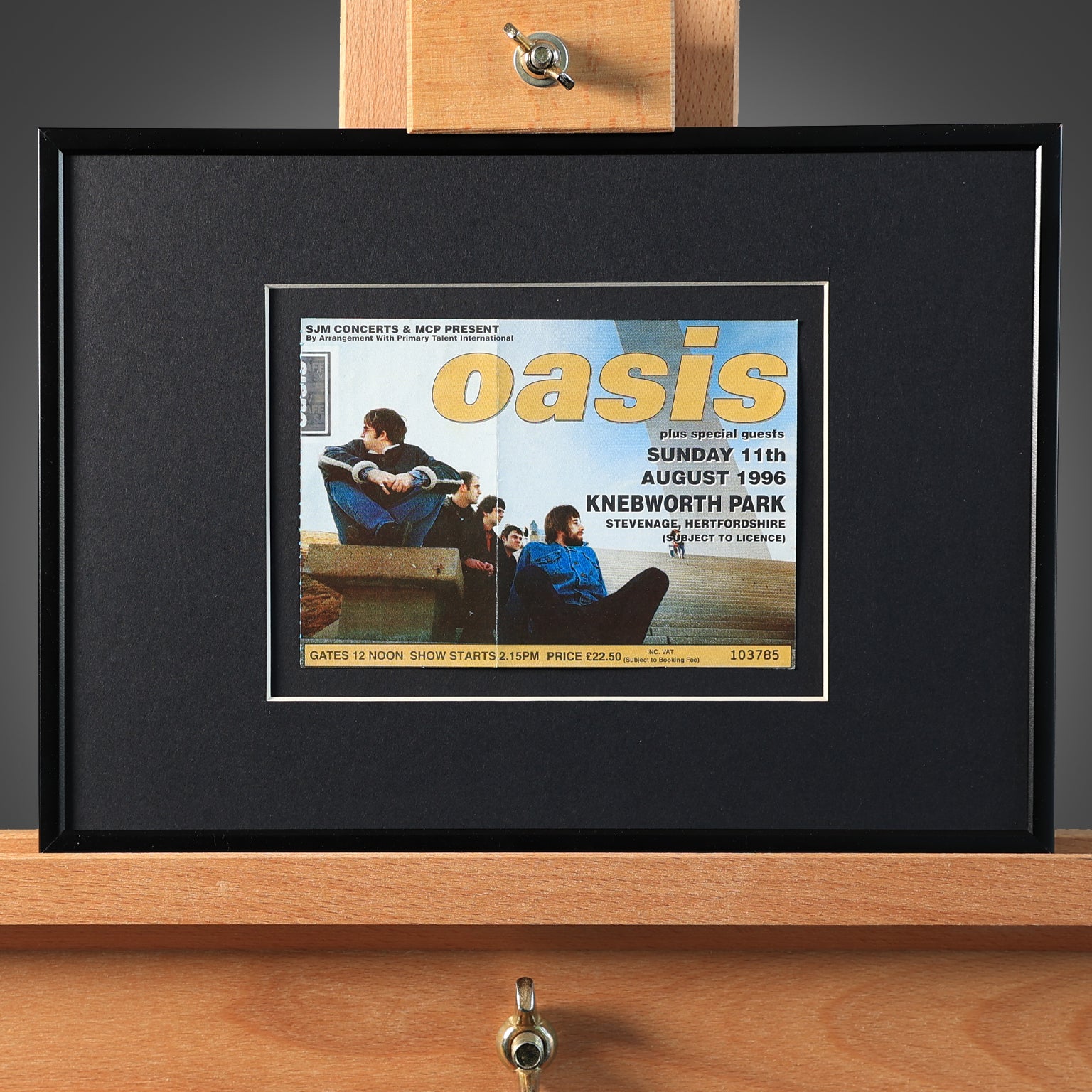 Oasis - Knebworth Sunday Ticket Framed - New Item