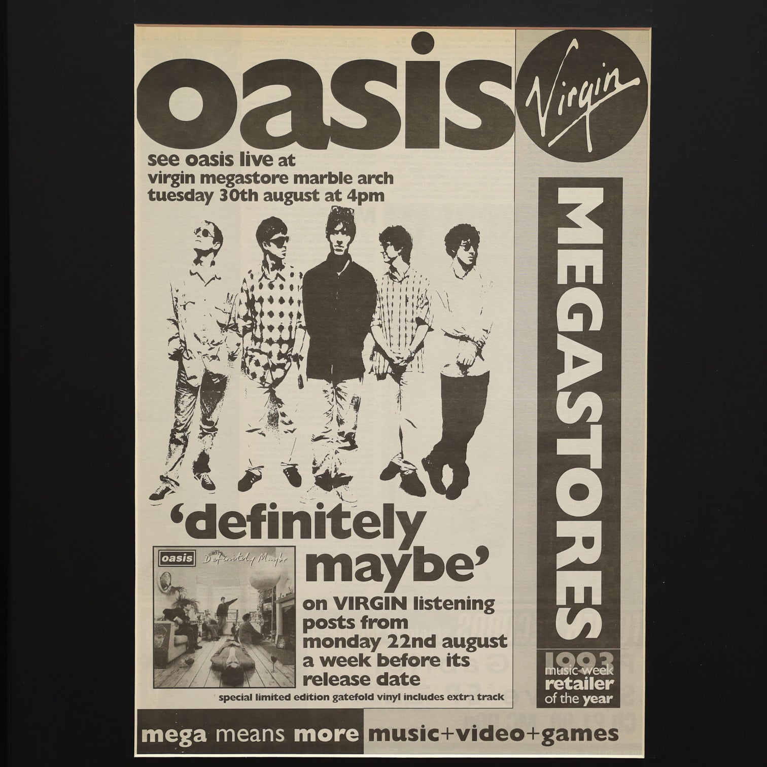 Oasis - Live at The Virgin Megastore - New Item