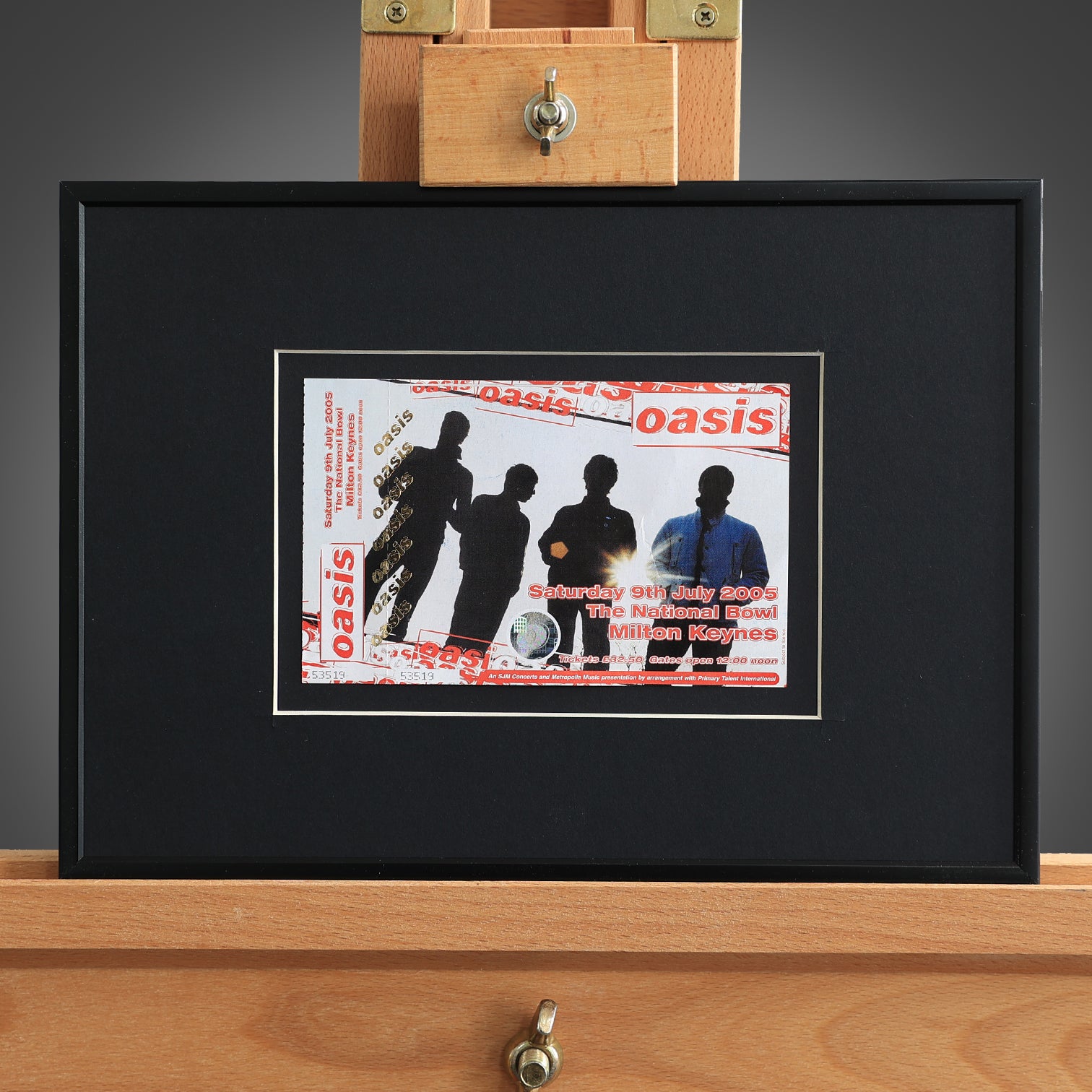 Oasis - Milton Keynes Bowl UNUSED Framed Ticket - New Item