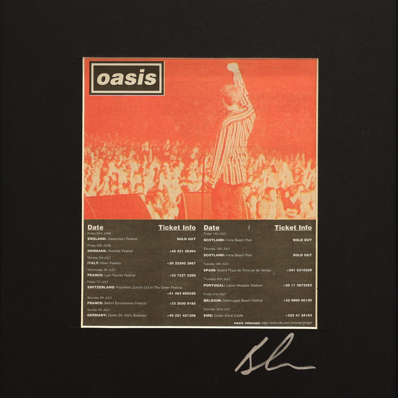 Oasis - Festival Gigs June / July 1995 - New Item