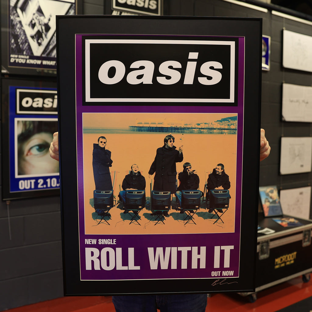 Oasis 'Roll With It' 1995 Original Street Flyposter - New Item
