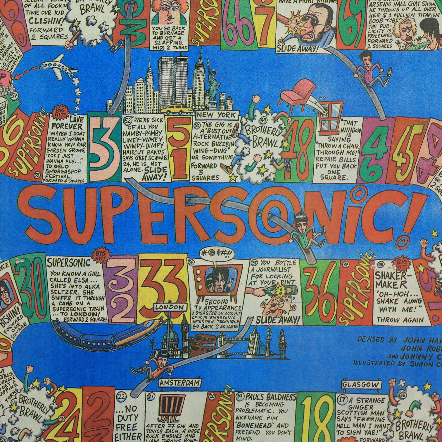 Oasis - Supersonic Board Game - Framed - New Item