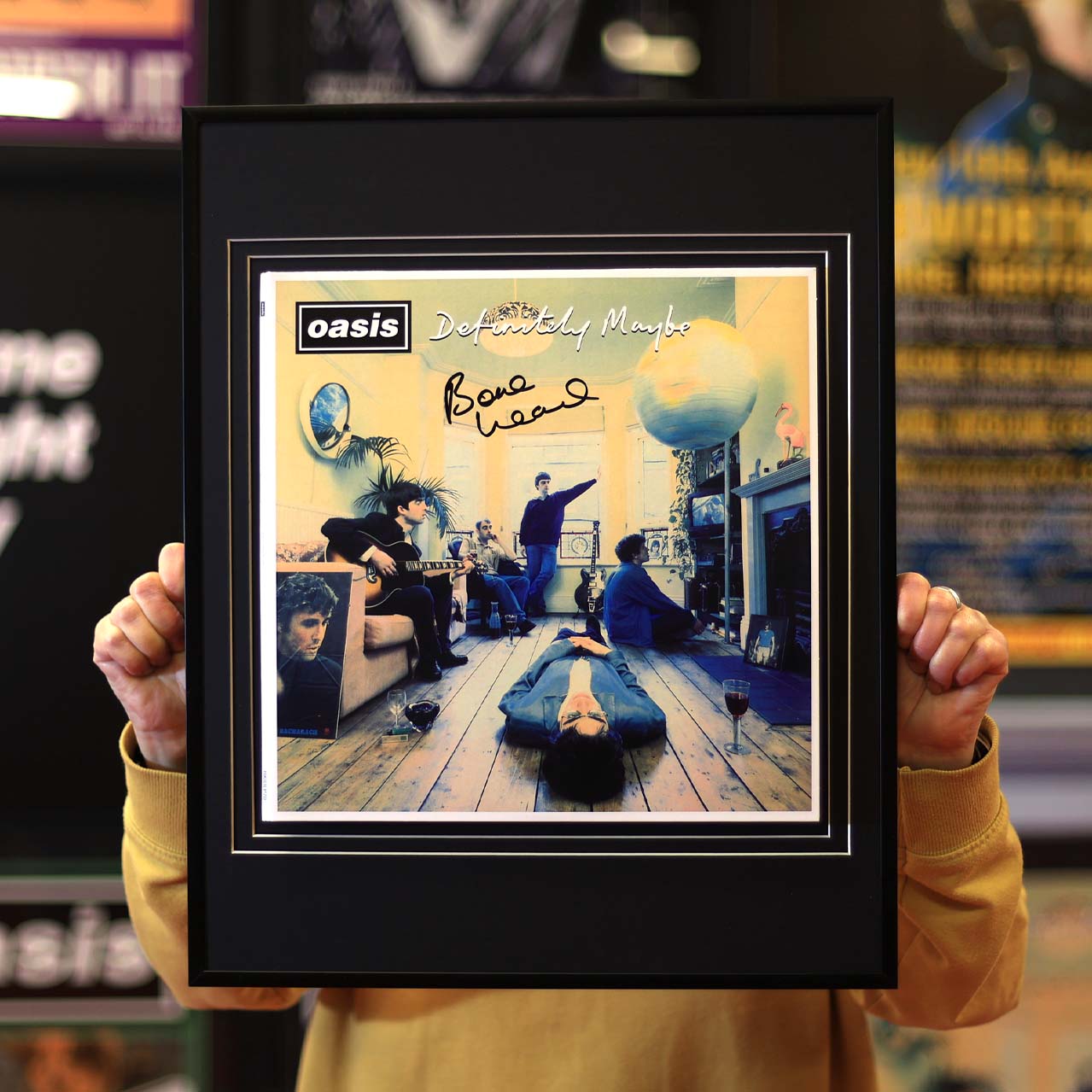 Oasis - Definitely Maybe - Unplayed Vinyl - Signed by Bonehead