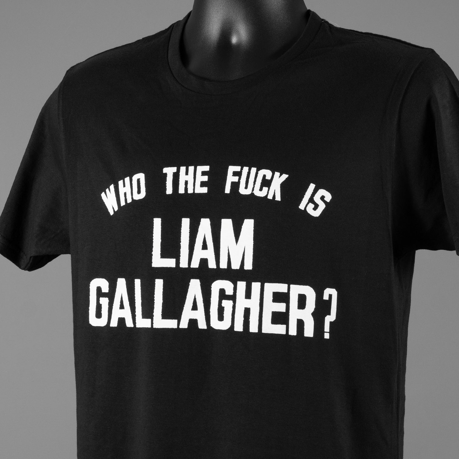 Who The Fuck Is Liam Gallagher? T Shirt - Black - End Of Line