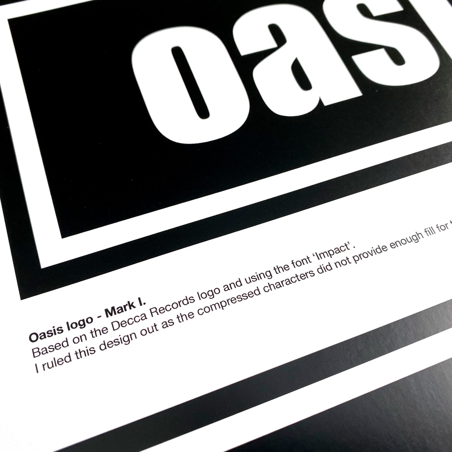 Oasis Logo History Print