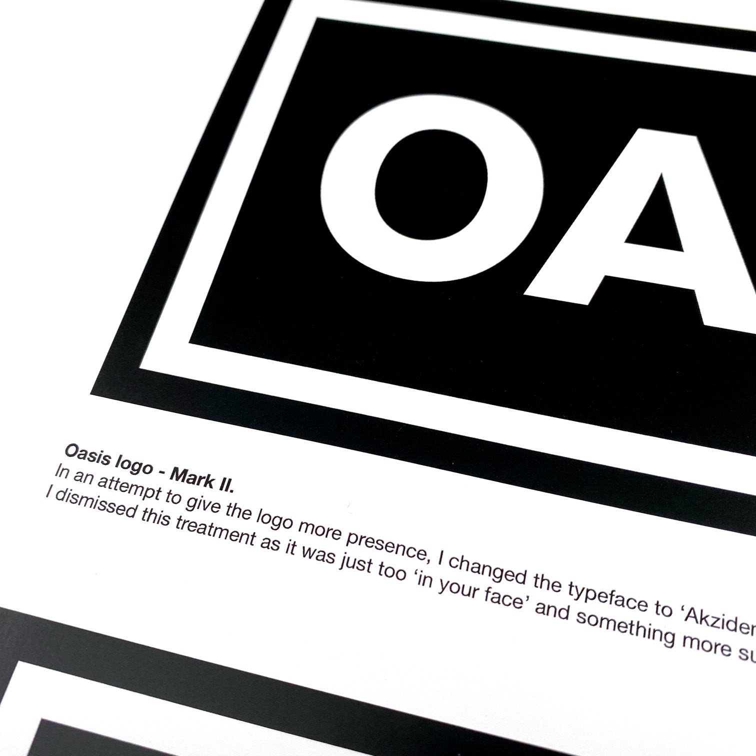 Oasis Logo History Print