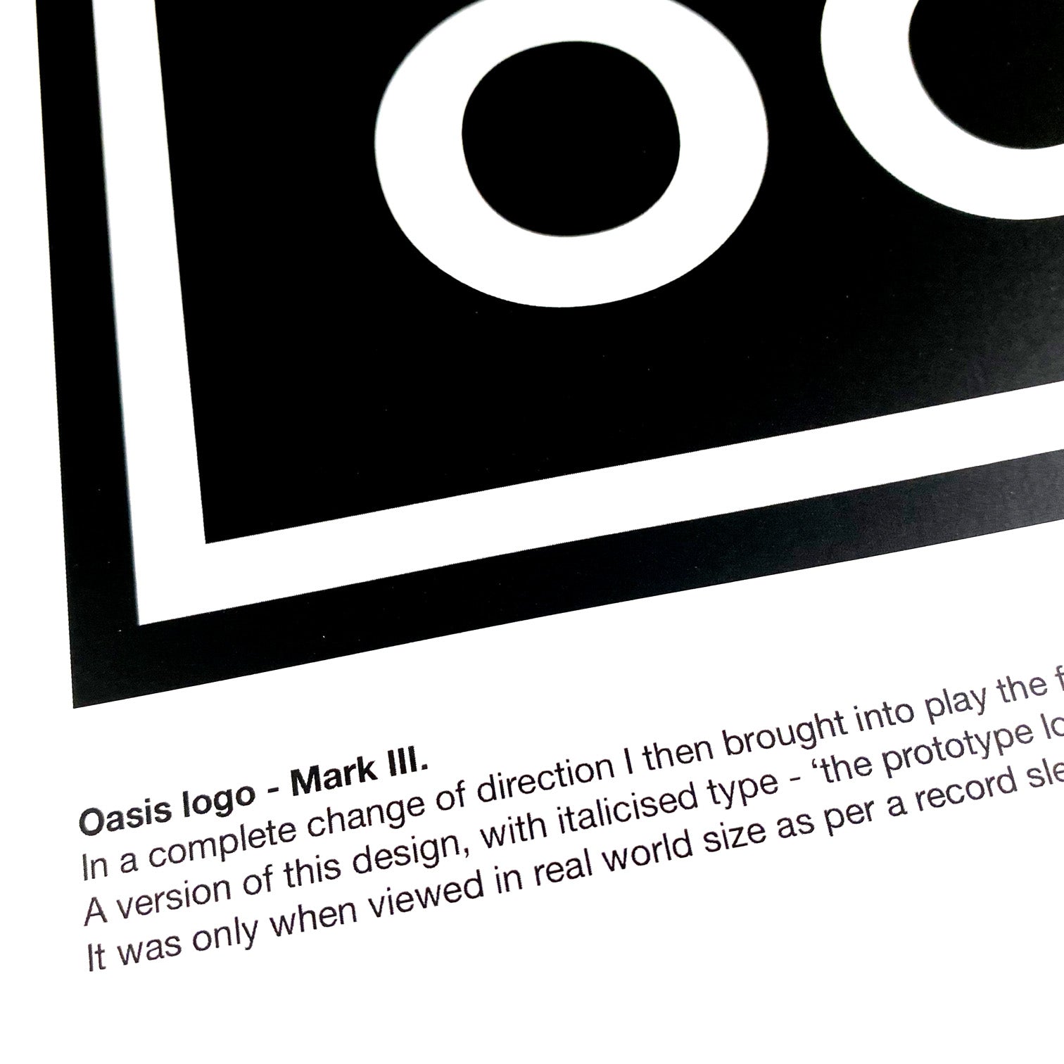 Oasis Logo History Print